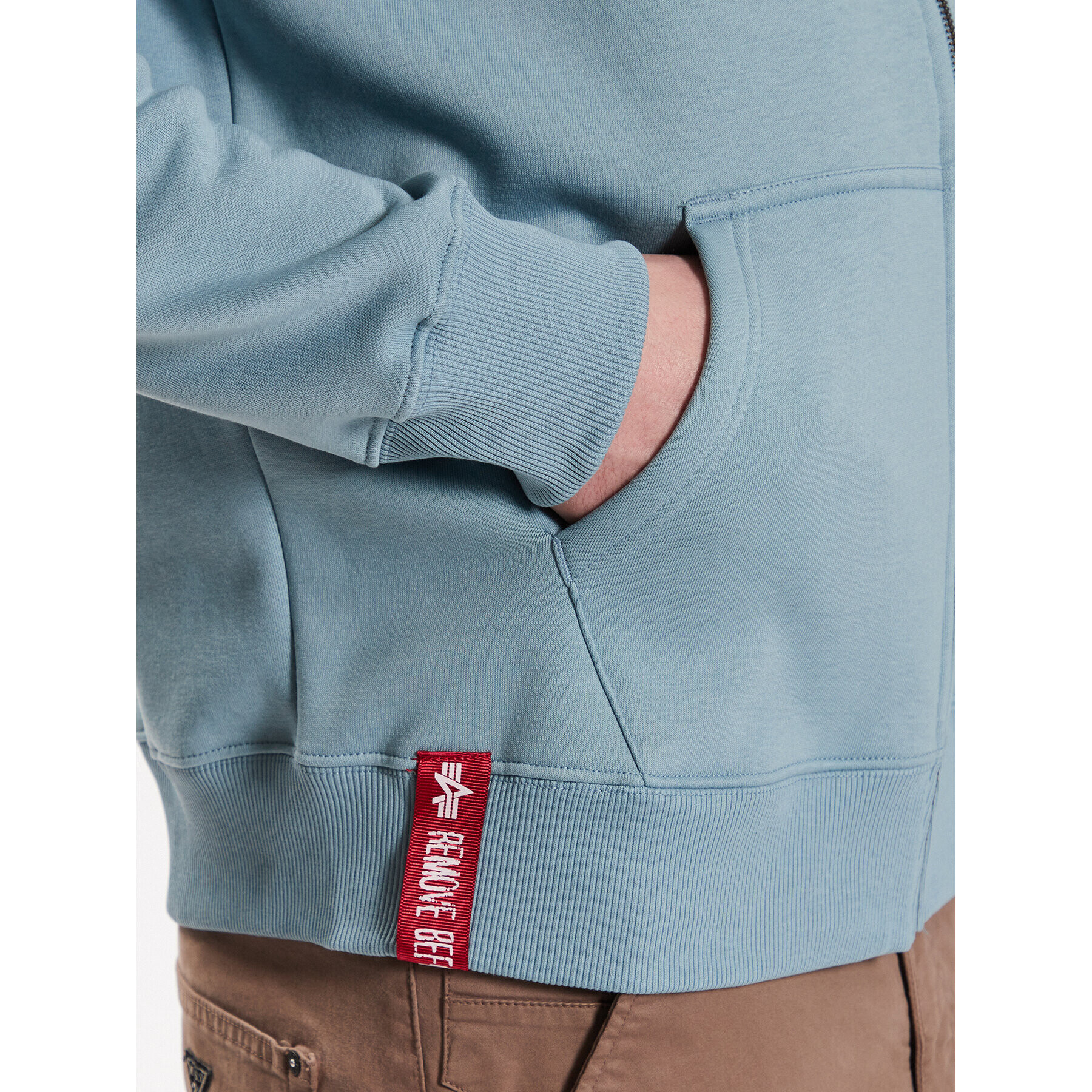 Alpha Industries Суитшърт Basic Zip 118342 Син Regular Fit - Pepit.bg