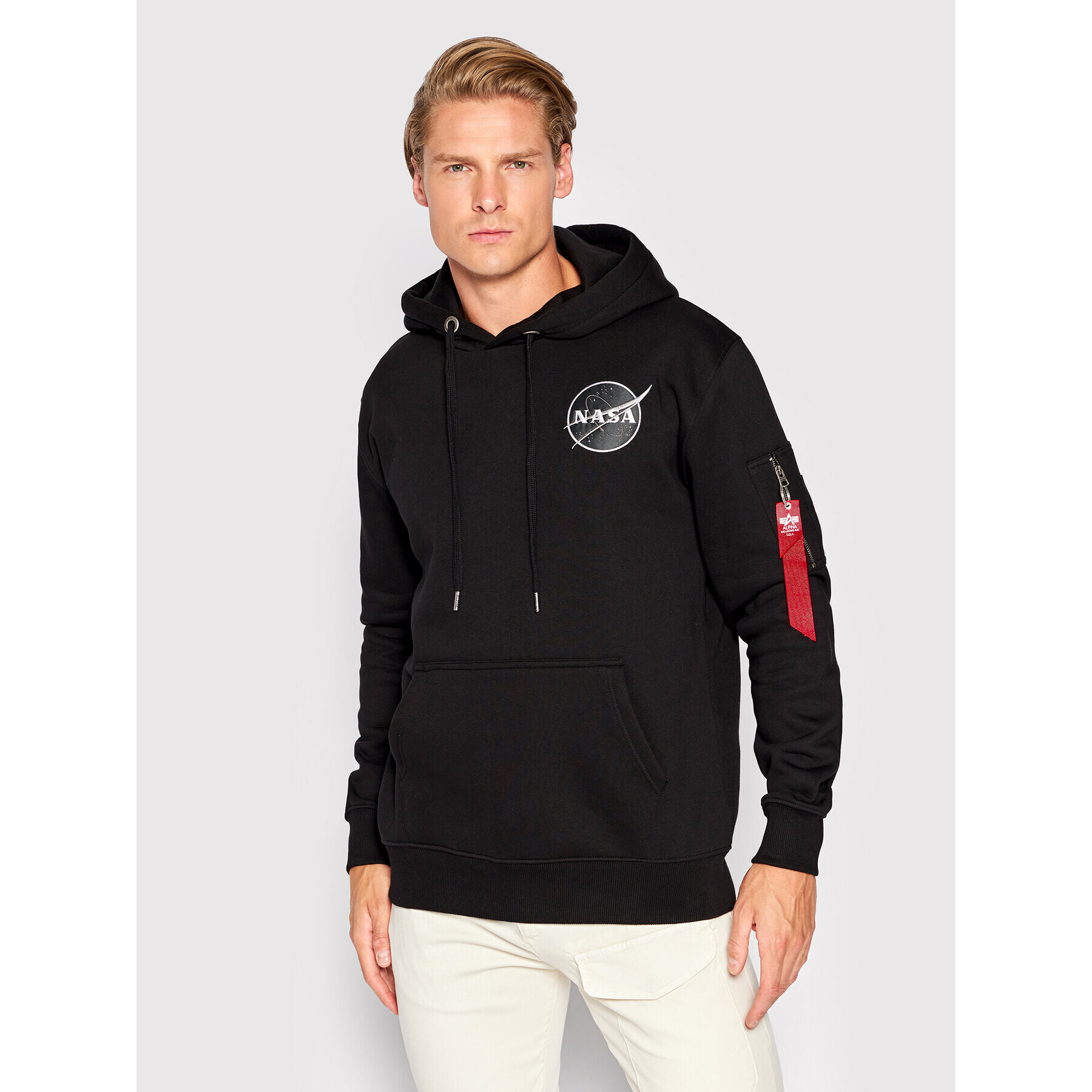 Alpha Industries Суитшърт Dark Side 108337 Черен Relaxed Fit - Pepit.bg