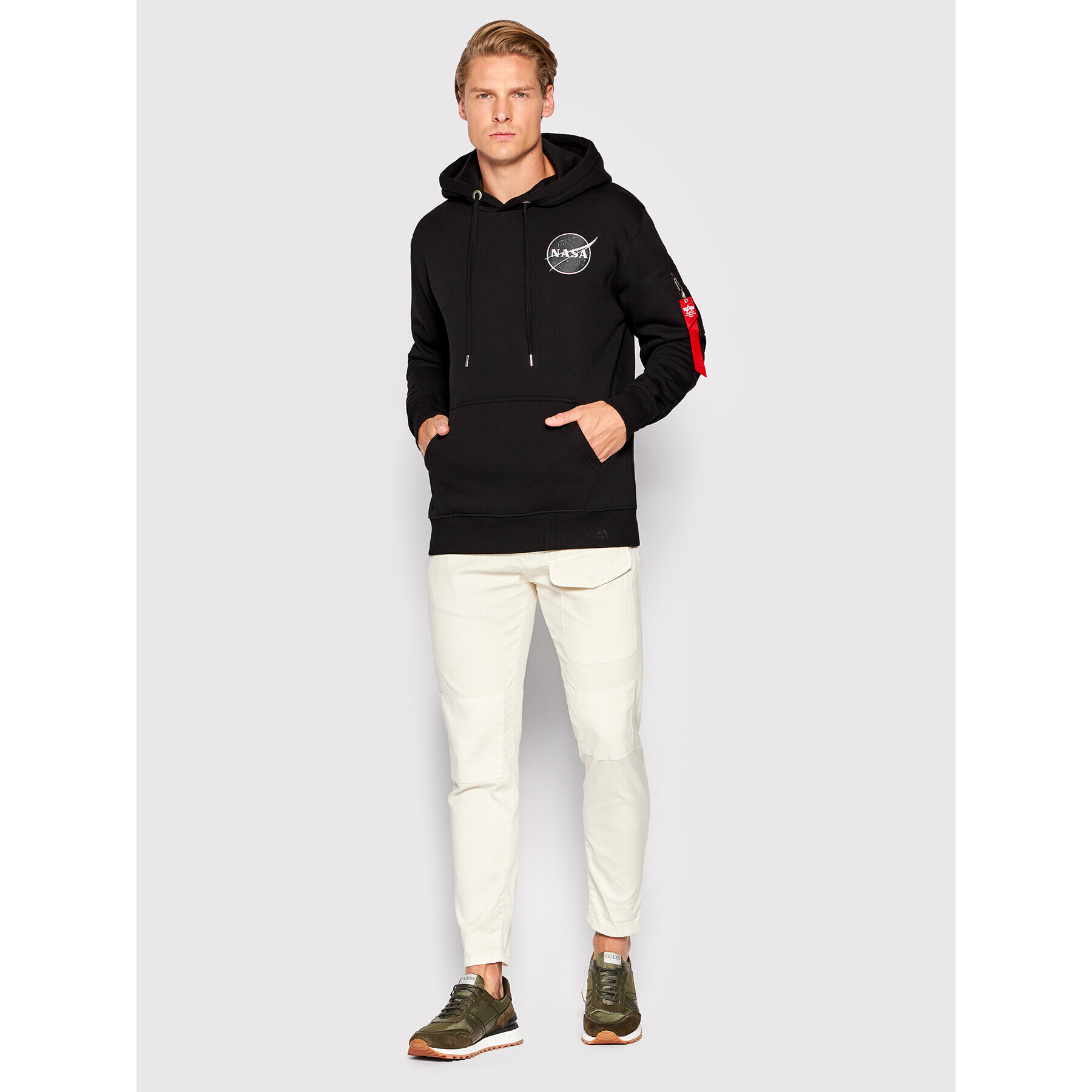 Alpha Industries Суитшърт Dark Side 108337 Черен Relaxed Fit - Pepit.bg