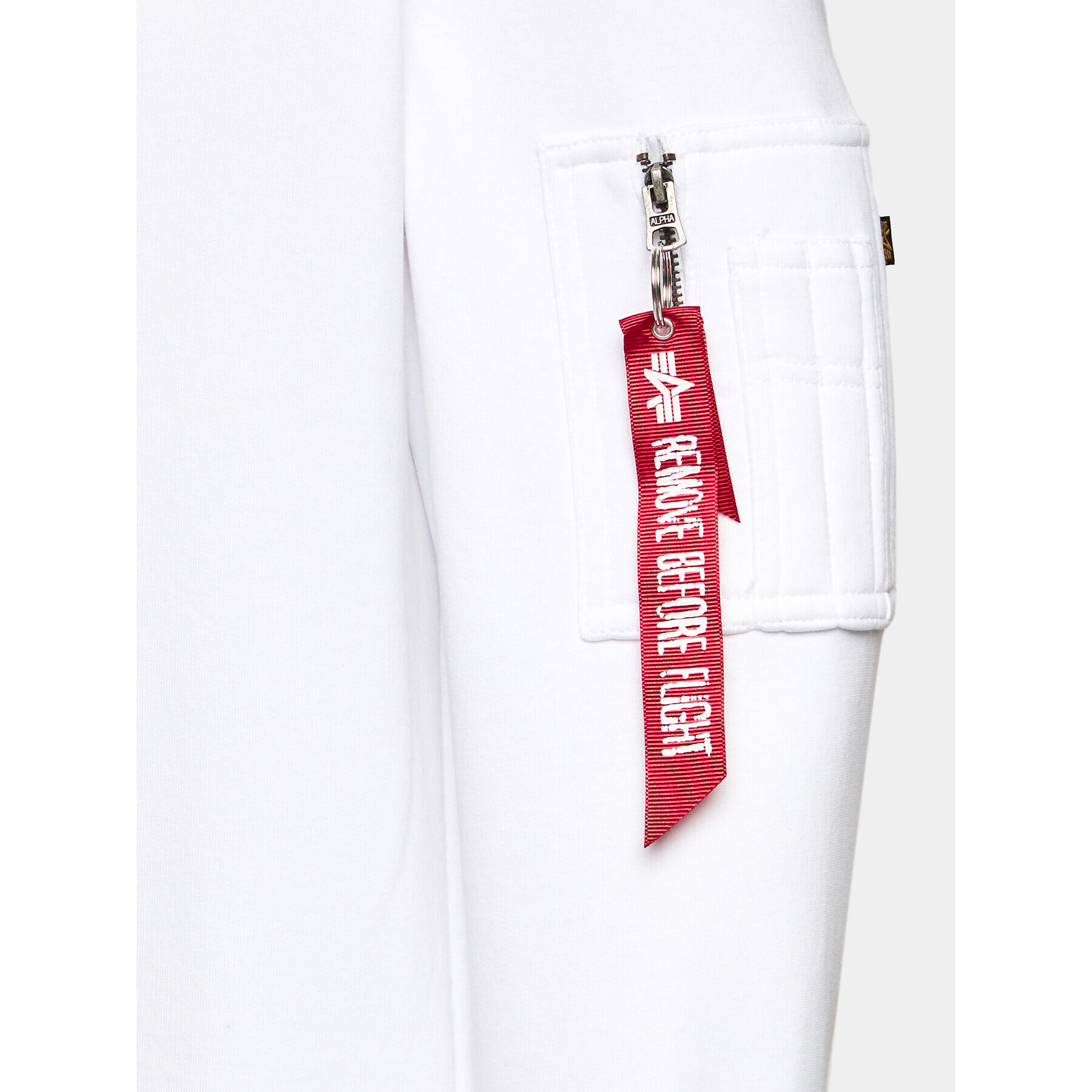 Alpha Industries Суитшърт Label 118312 Бял Regular Fit - Pepit.bg