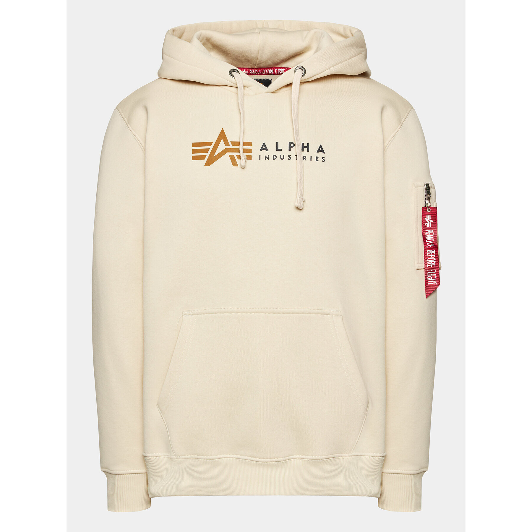 Alpha Industries Суитшърт Label 118331 Екрю Regular Fit - Pepit.bg