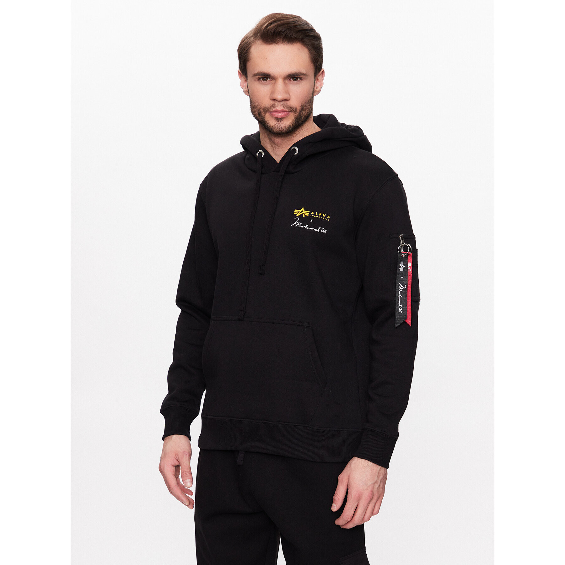Alpha Industries Суитшърт Muhammad Ali 136339 Черен Regular Fit - Pepit.bg