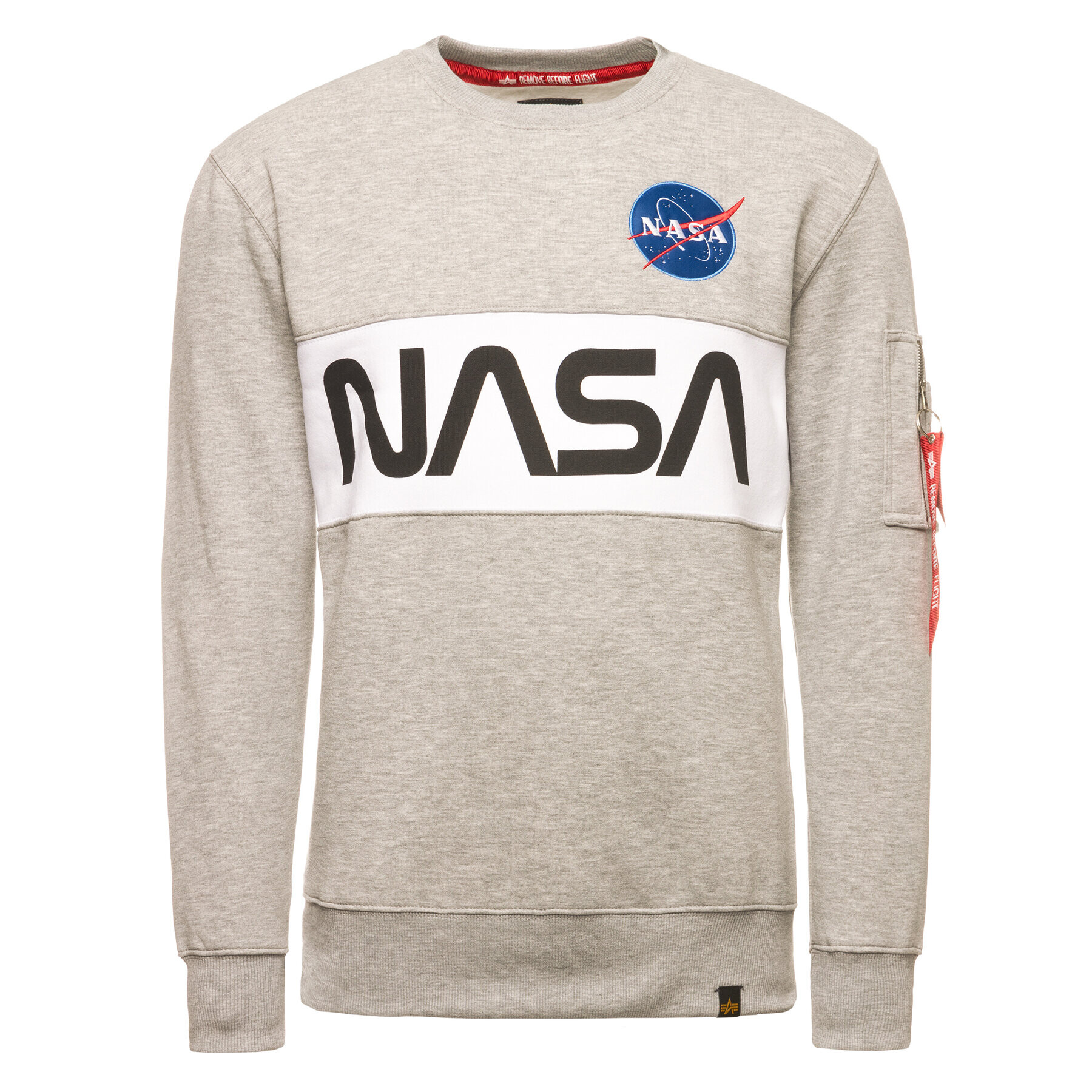 Alpha Industries Суитшърт Nasa 178308 Сив Regular Fit - Pepit.bg