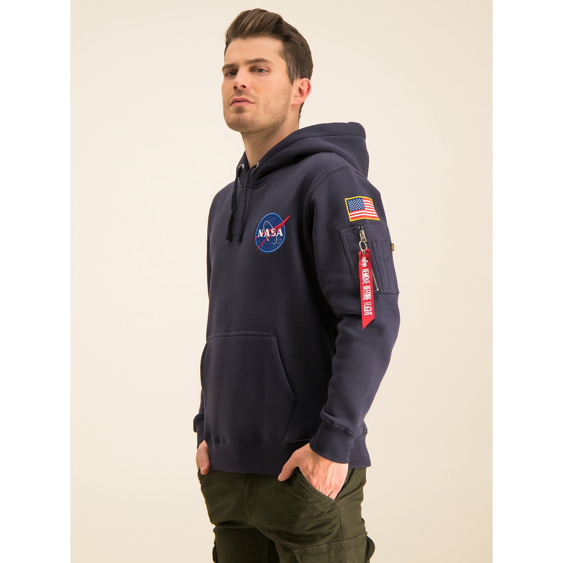 Alpha Industries Суитшърт Nasa 178317 Тъмносин Regular Fit - Pepit.bg