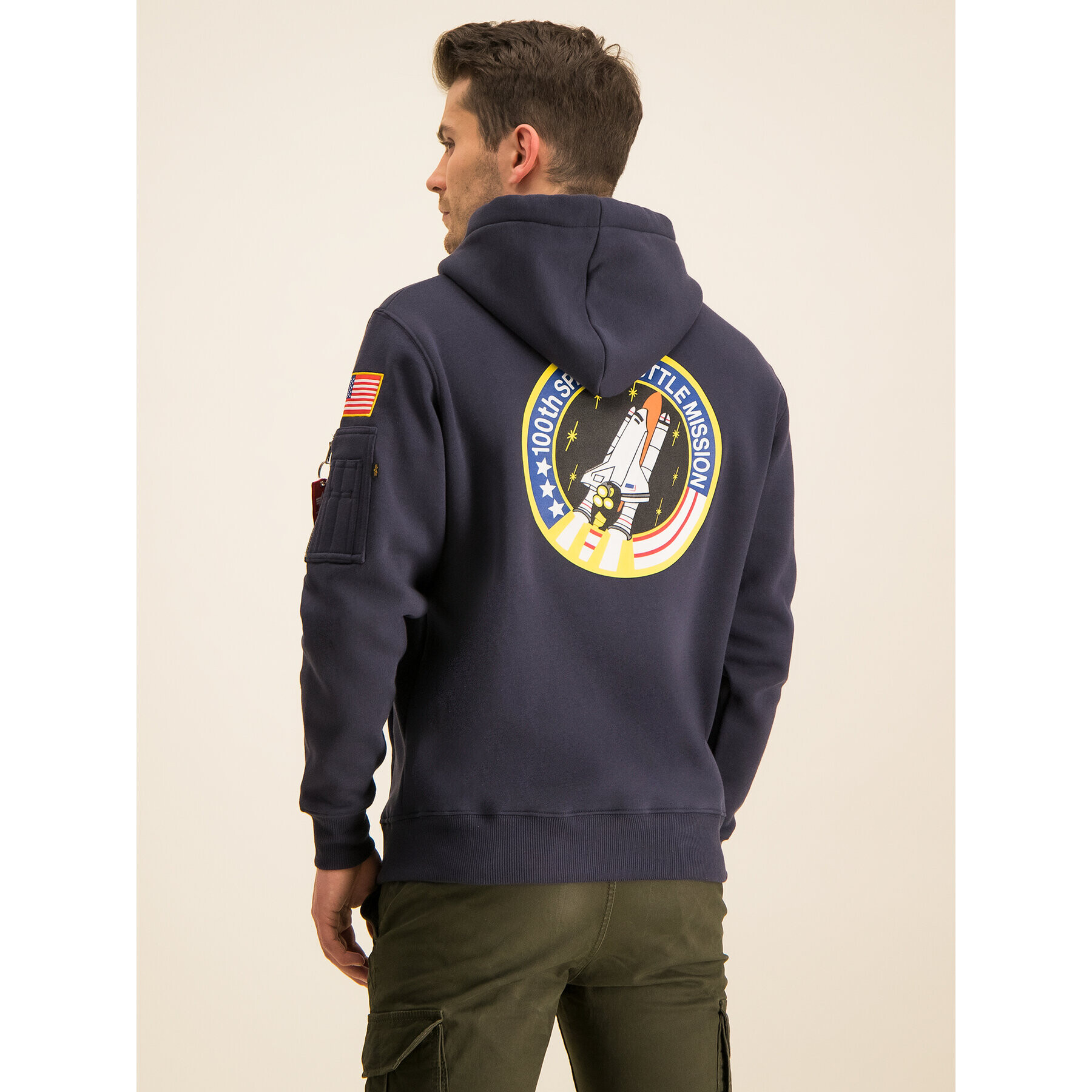 Alpha Industries Суитшърт Nasa 178317 Тъмносин Regular Fit - Pepit.bg