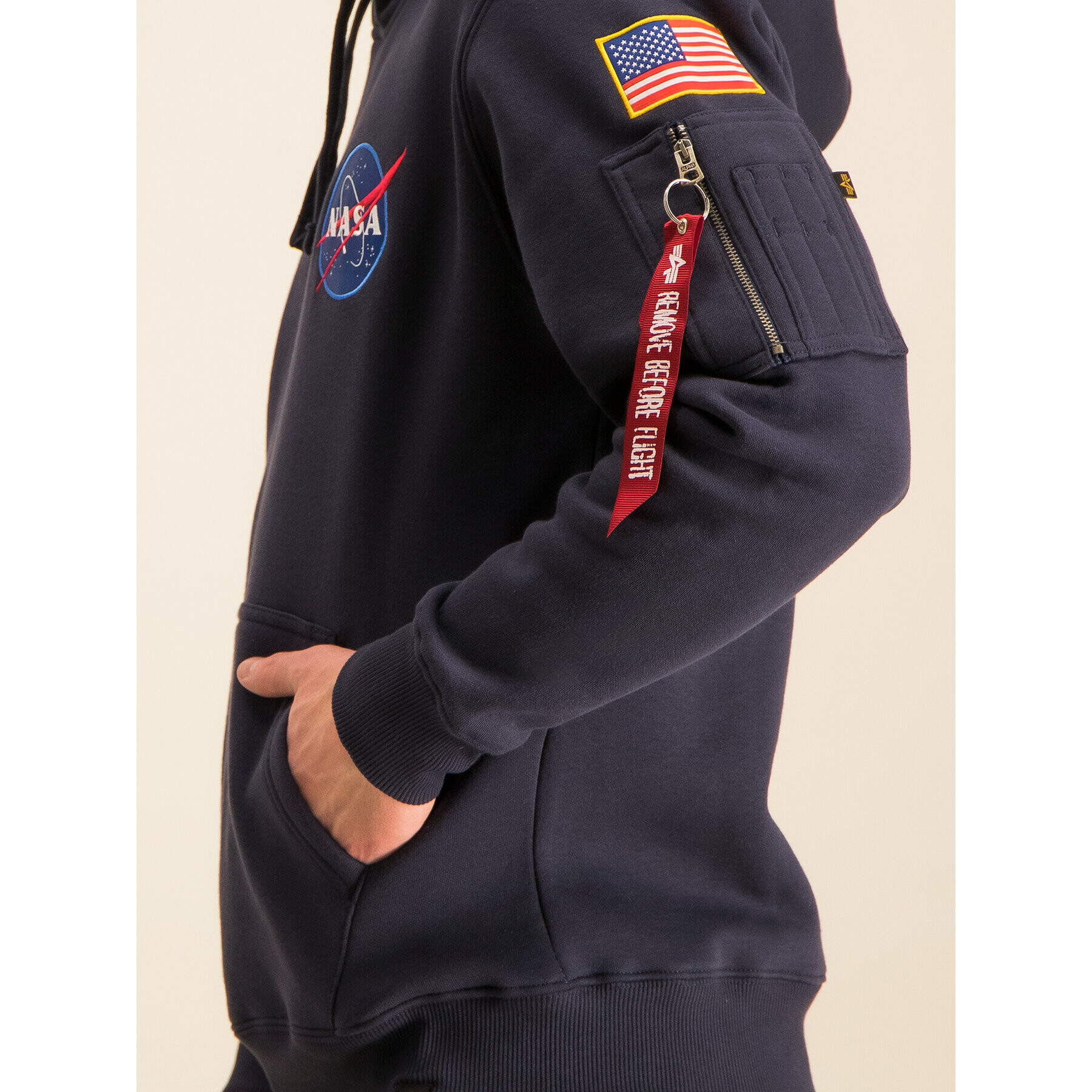 Alpha Industries Суитшърт Nasa 178317 Тъмносин Regular Fit - Pepit.bg