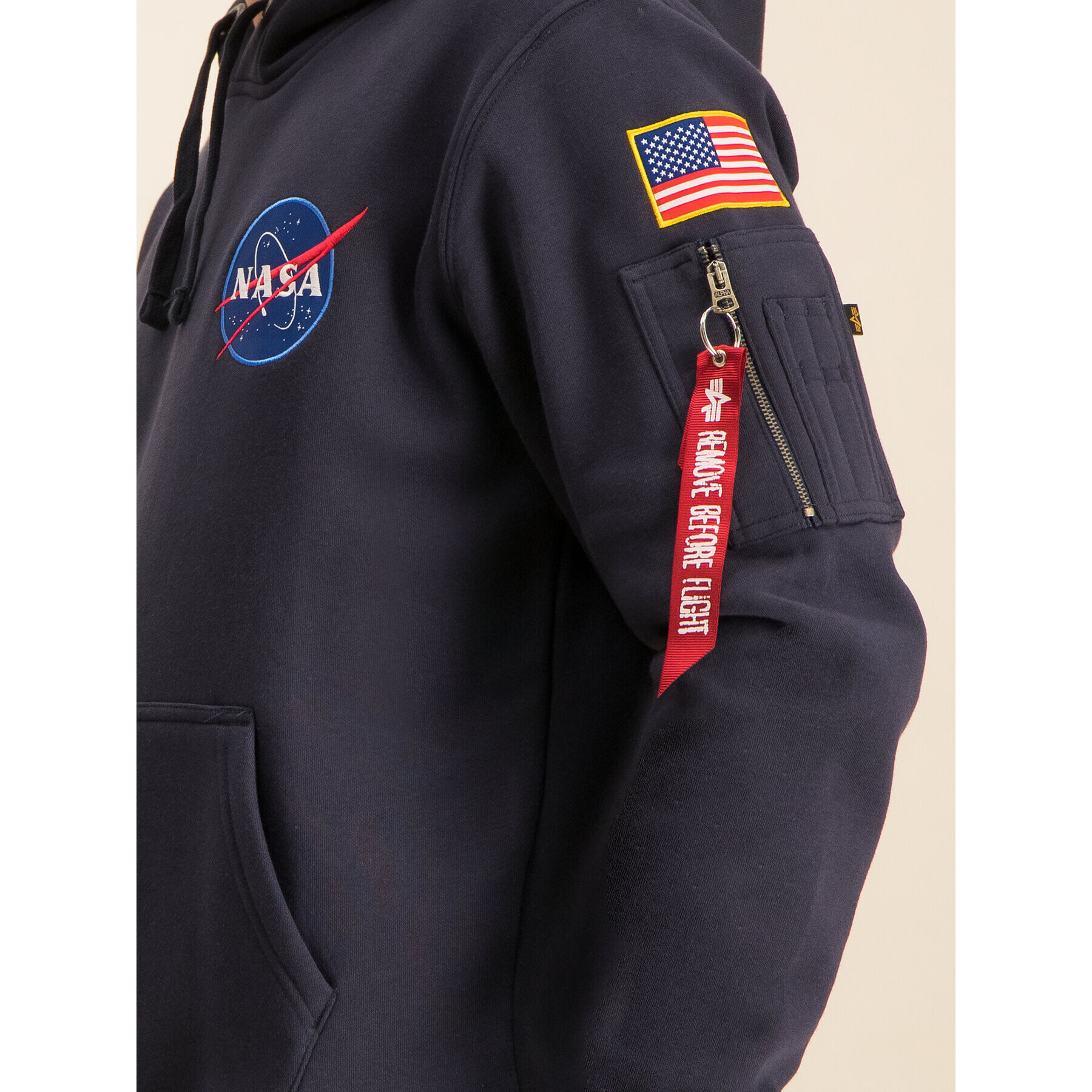 Alpha Industries Суитшърт Nasa 178317 Тъмносин Regular Fit - Pepit.bg