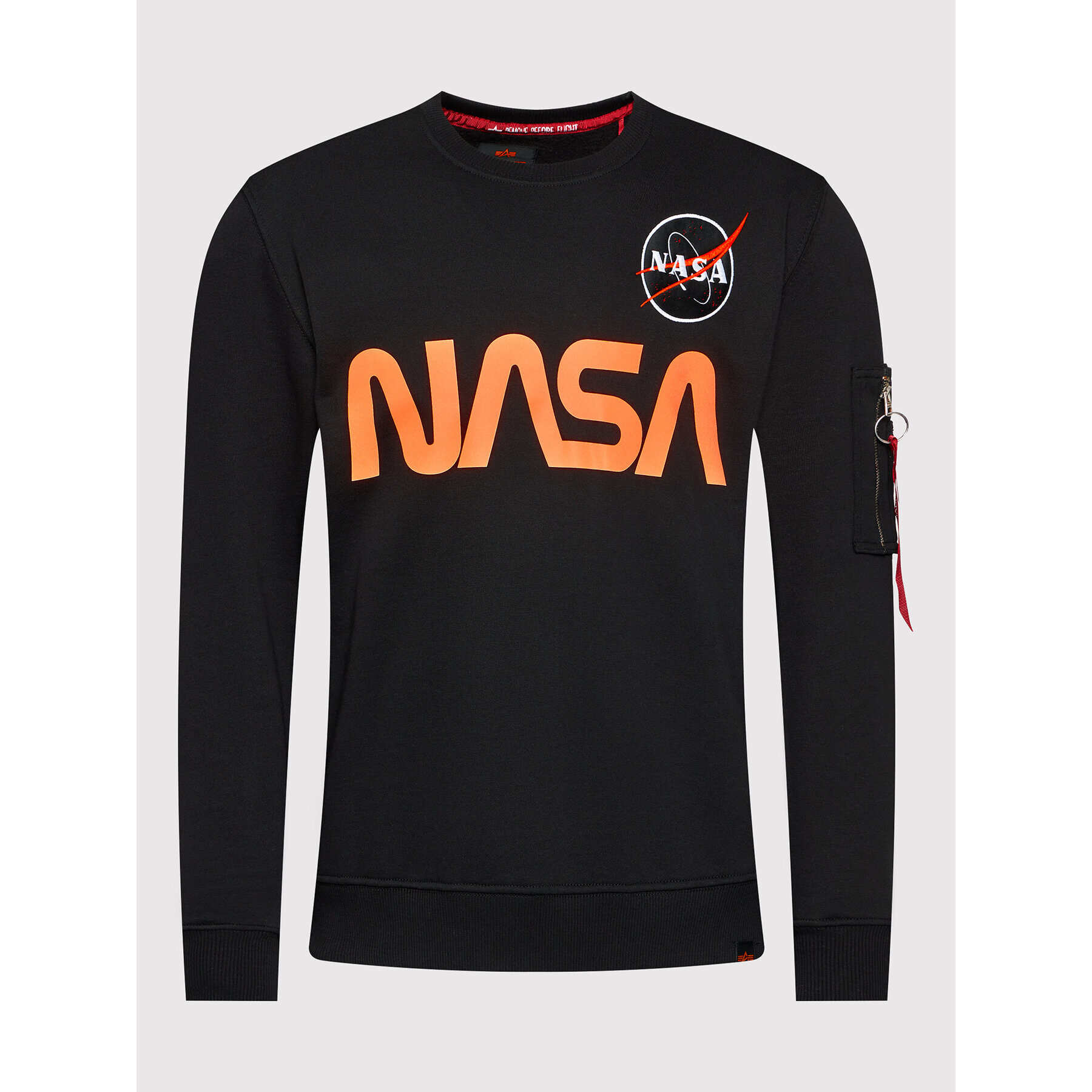 Alpha Industries Суитшърт NASA Reflective 178309 Черен Regular Fit - Pepit.bg