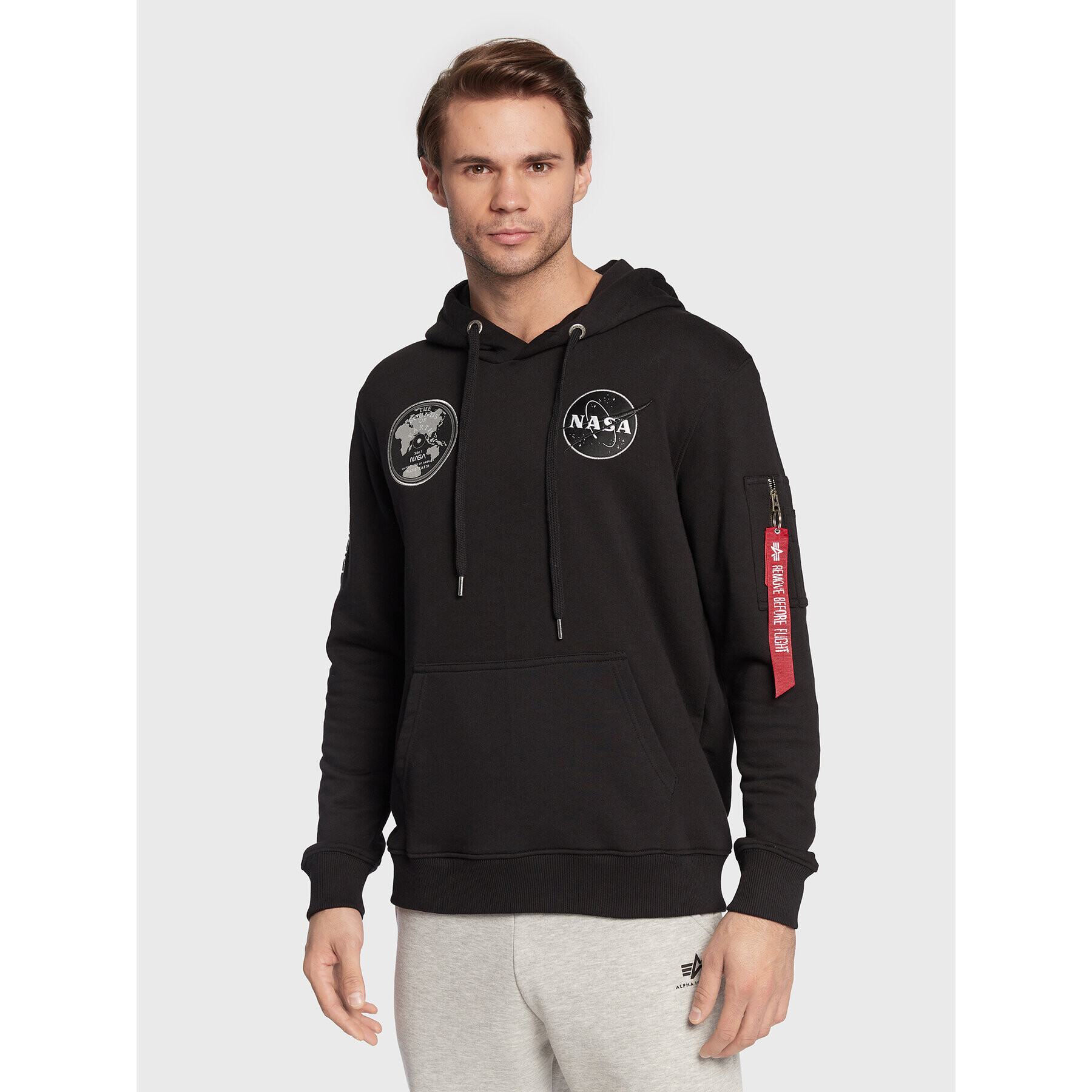 Alpha Industries Суитшърт Nasa Voyager 116330 Черен Regular Fit - Pepit.bg