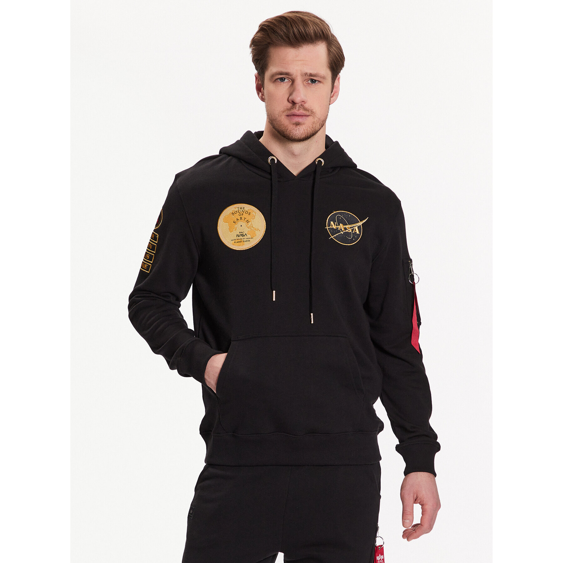 Alpha Industries Суитшърт NASA Voyager 116330 Черен Regular Fit - Pepit.bg