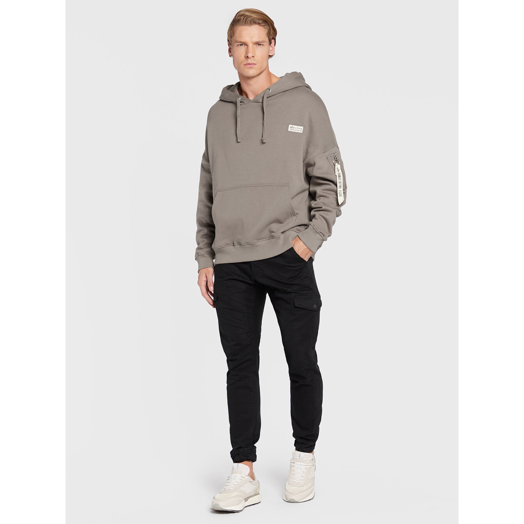 Alpha Industries Суитшърт Organics 118349 Сив Regular Fit - Pepit.bg