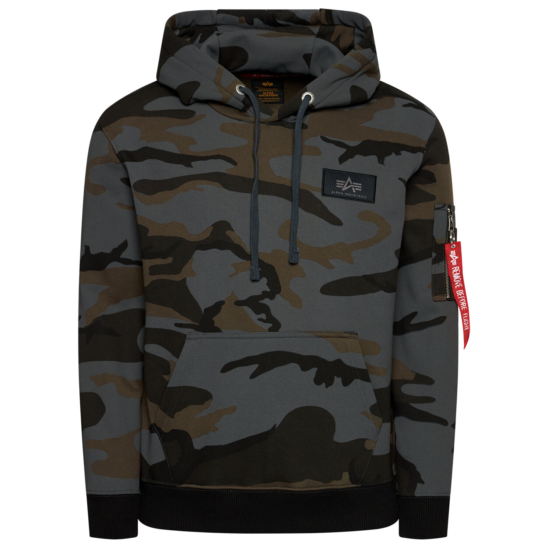 Alpha Industries Суитшърт Print Camo 178318C Сив Regular Fit - Pepit.bg