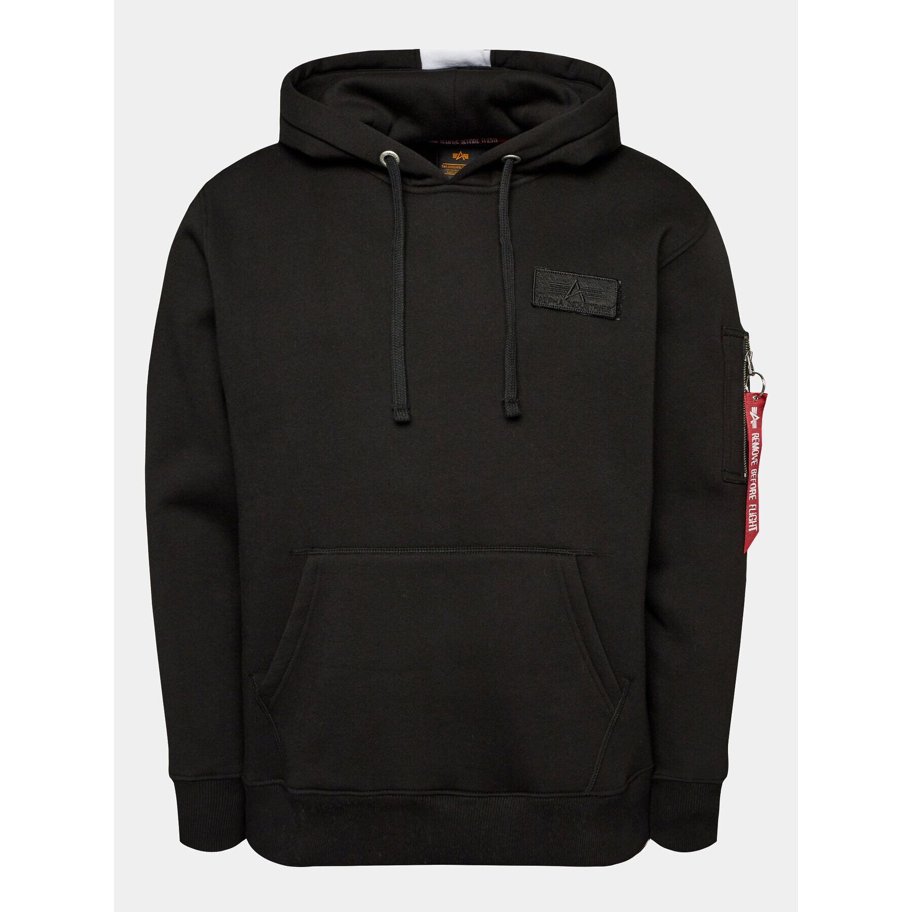 Alpha Industries Суитшърт Red Stripe 178314 Черен Regular Fit - Pepit.bg