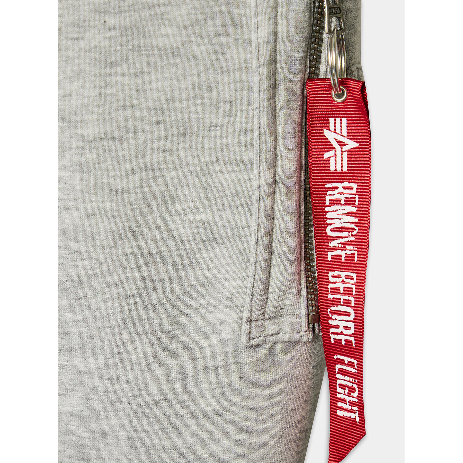 Alpha Industries Суитшърт Red Stripe 178314 Сив Regular Fit - Pepit.bg