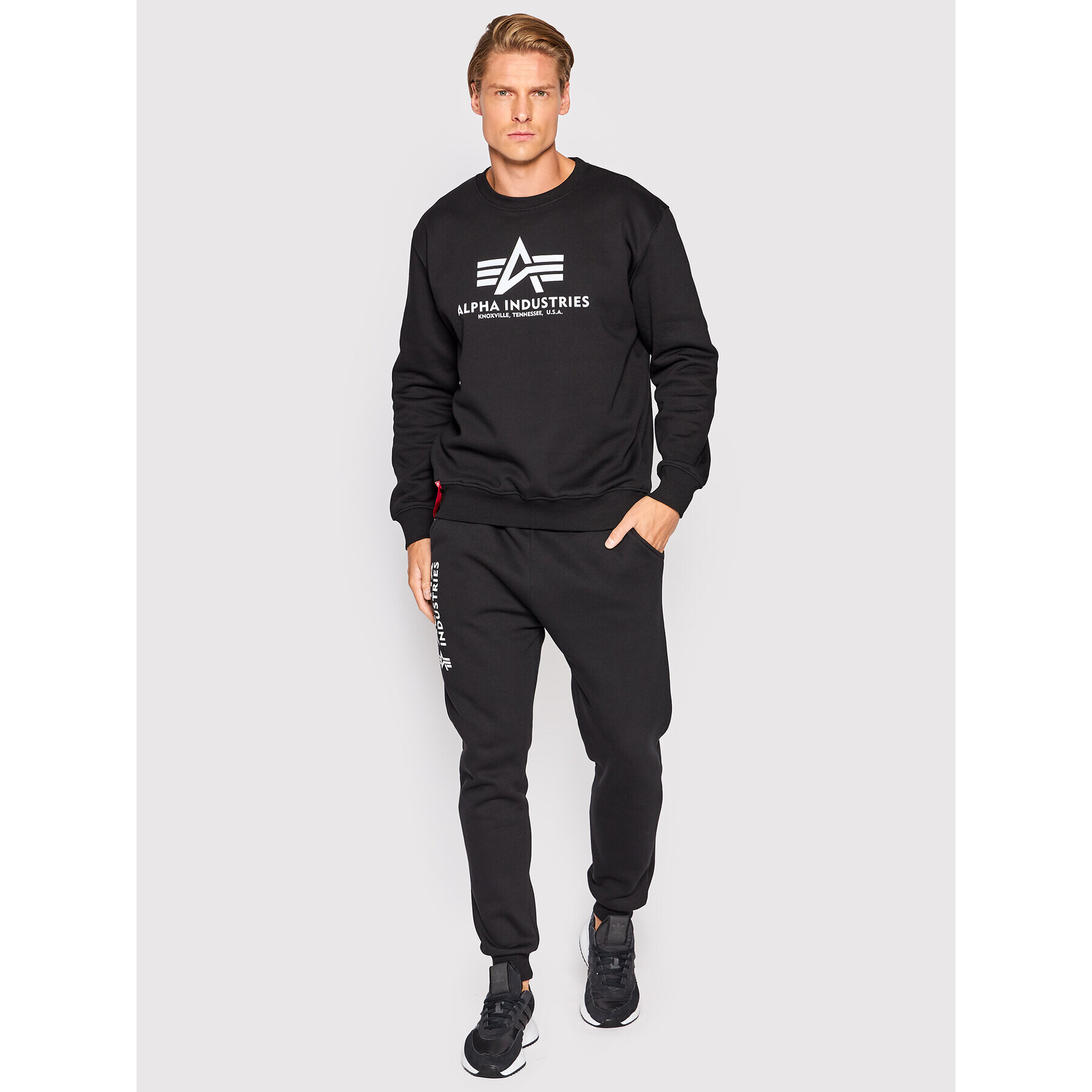 Alpha Industries Суитшърт Reflective Print 178302RP Черен Regular Fit - Pepit.bg