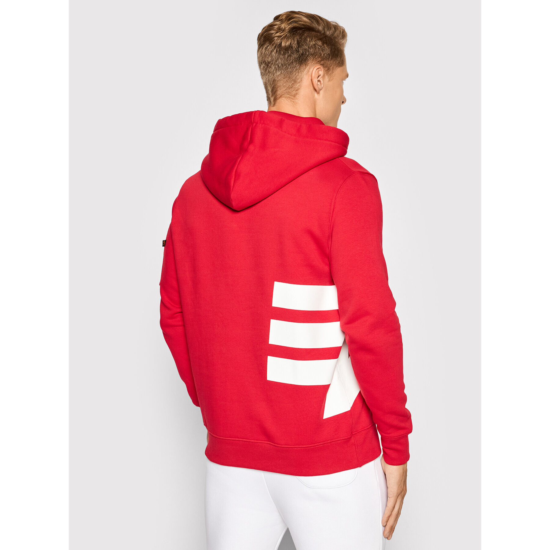 Alpha Industries Суитшърт Side Logo 118339 Червен Regular Fit - Pepit.bg