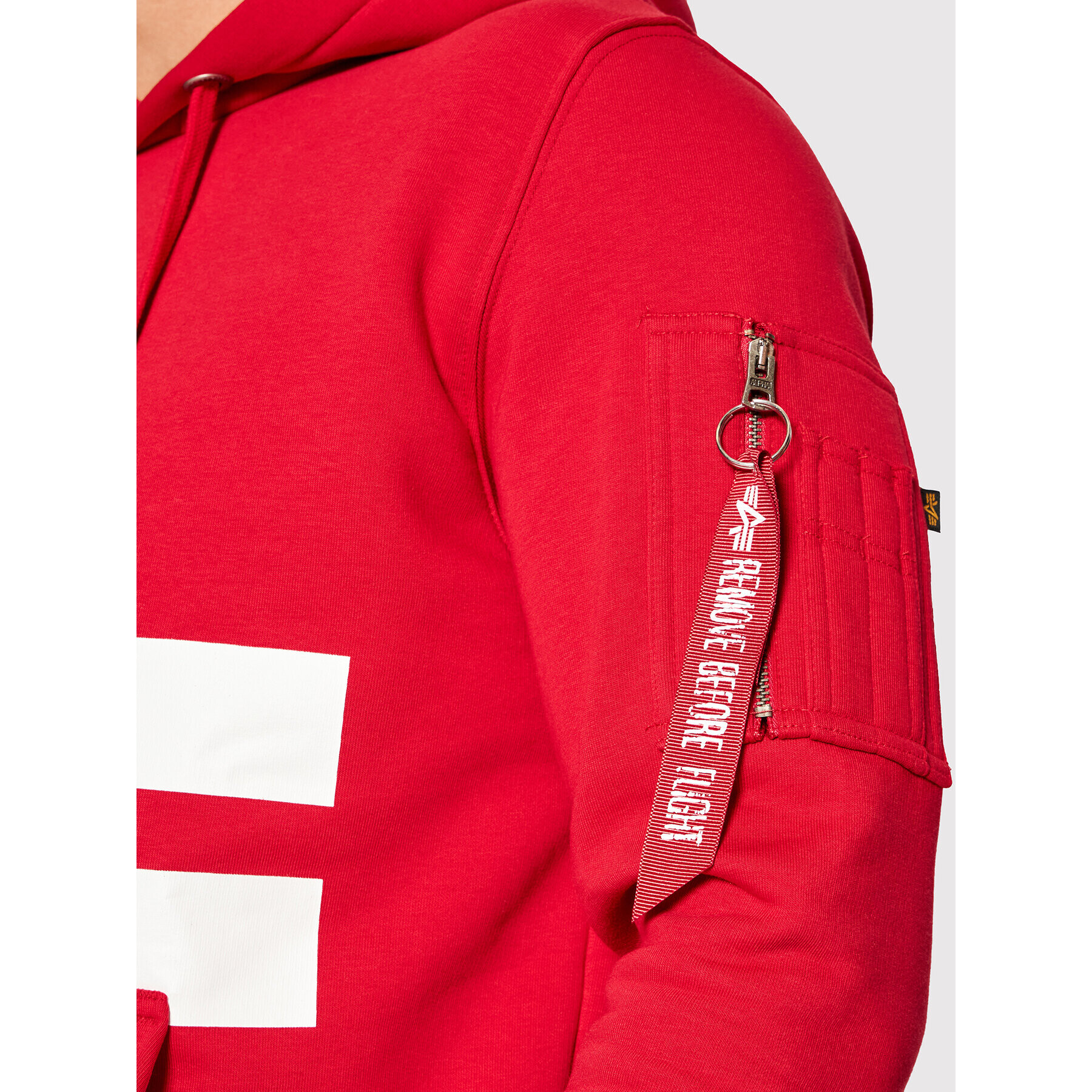 Alpha Industries Суитшърт Side Logo 118339 Червен Regular Fit - Pepit.bg