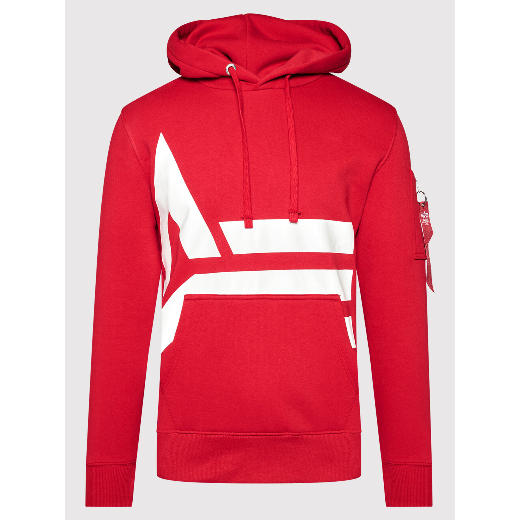 Alpha Industries Суитшърт Side Logo 118339 Червен Regular Fit - Pepit.bg