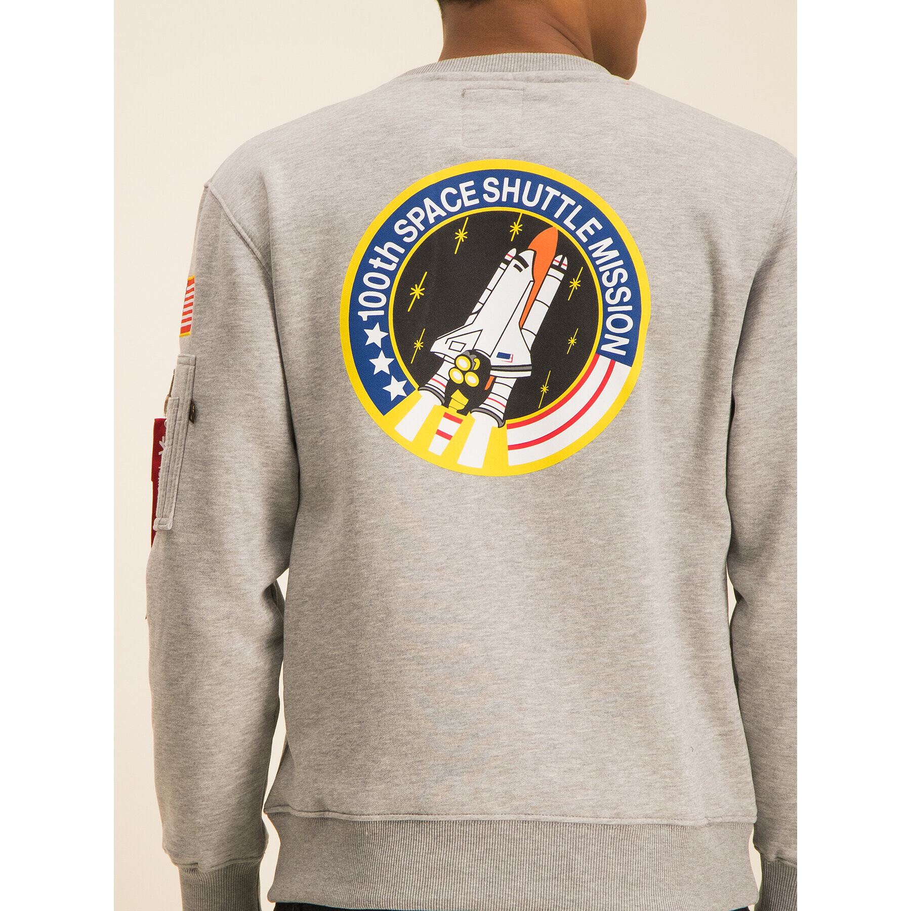 Alpha Industries Суитшърт Space Shuttle 178307 Сив Regular Fit - Pepit.bg