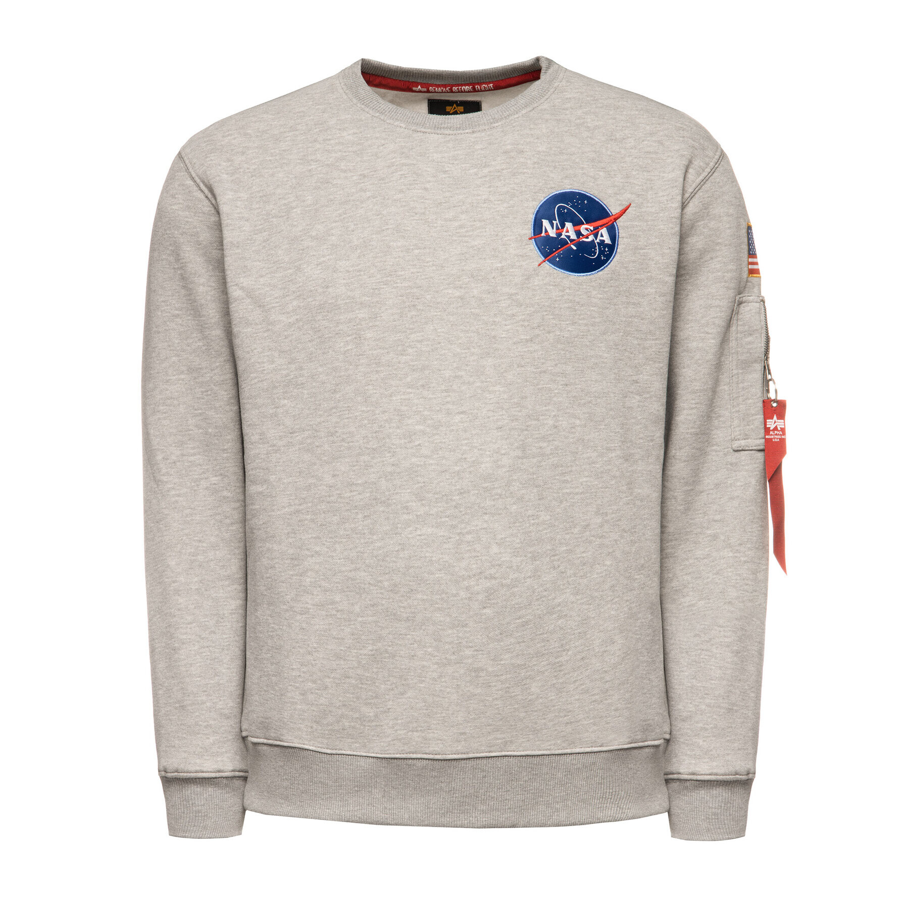 Alpha Industries Суитшърт Space Shuttle 178307 Сив Regular Fit - Pepit.bg