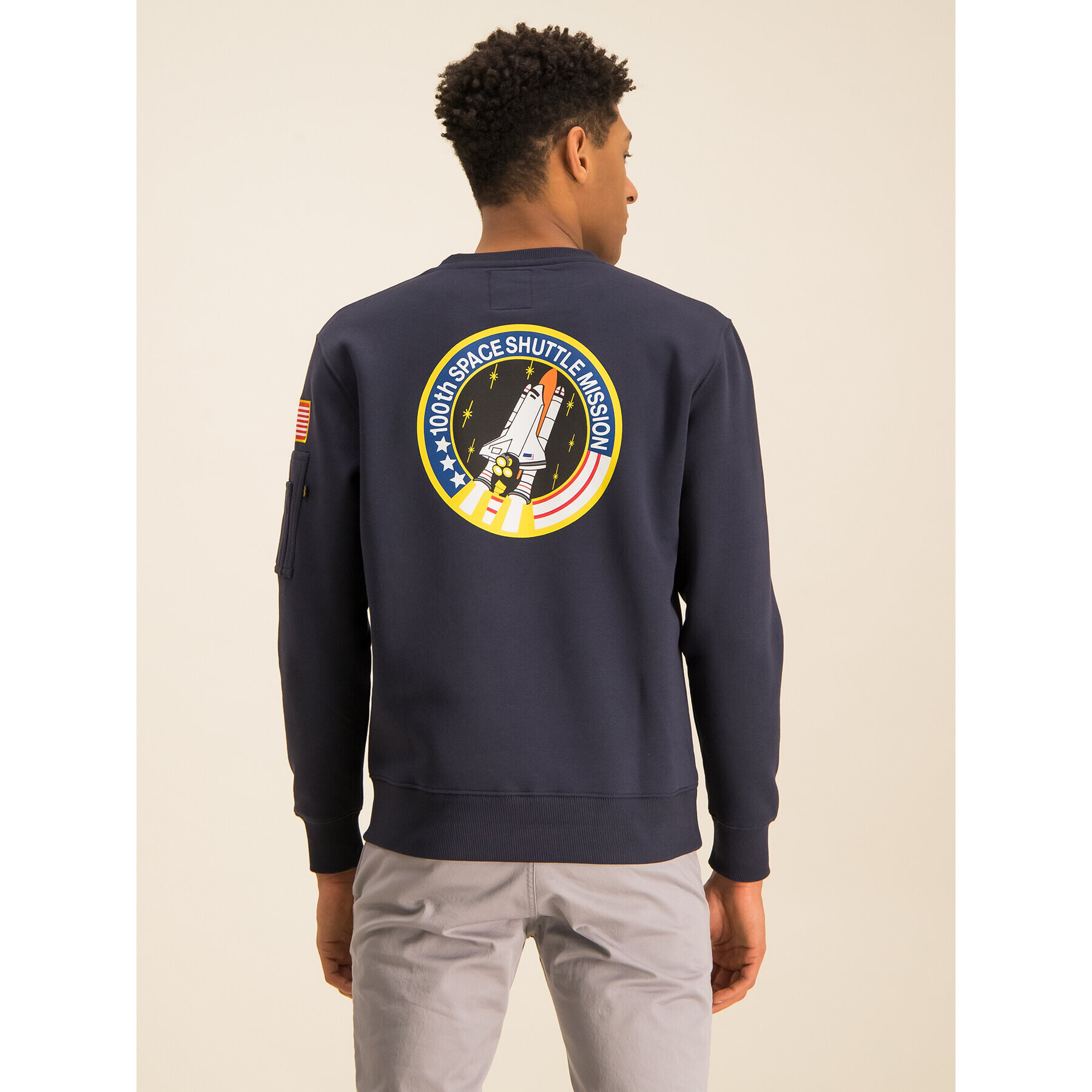 Alpha Industries Суитшърт Space Shuttle 178307 Тъмносин Regular Fit - Pepit.bg