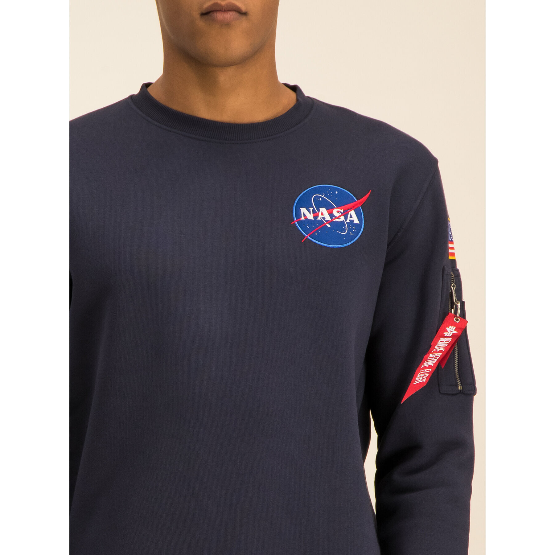 Alpha Industries Суитшърт Space Shuttle 178307 Тъмносин Regular Fit - Pepit.bg