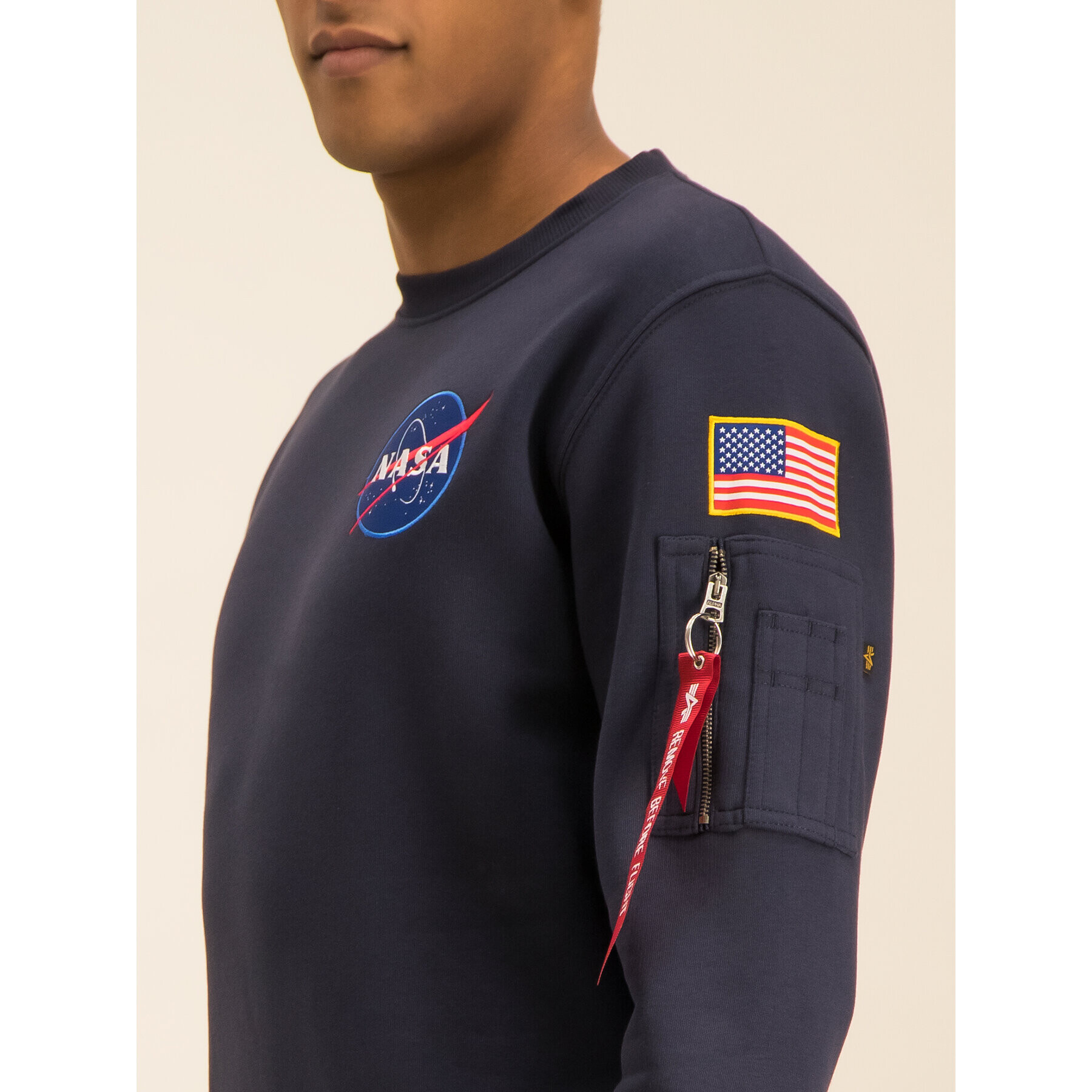 Alpha Industries Суитшърт Space Shuttle 178307 Тъмносин Regular Fit - Pepit.bg