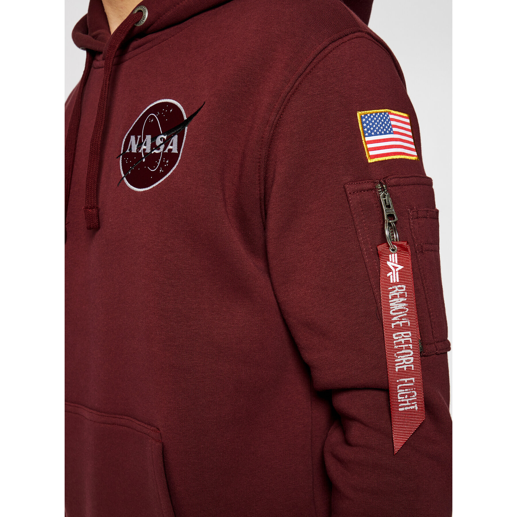 Alpha Industries Суитшърт Space Shuttle 178317 Бордо Regular Fit - Pepit.bg