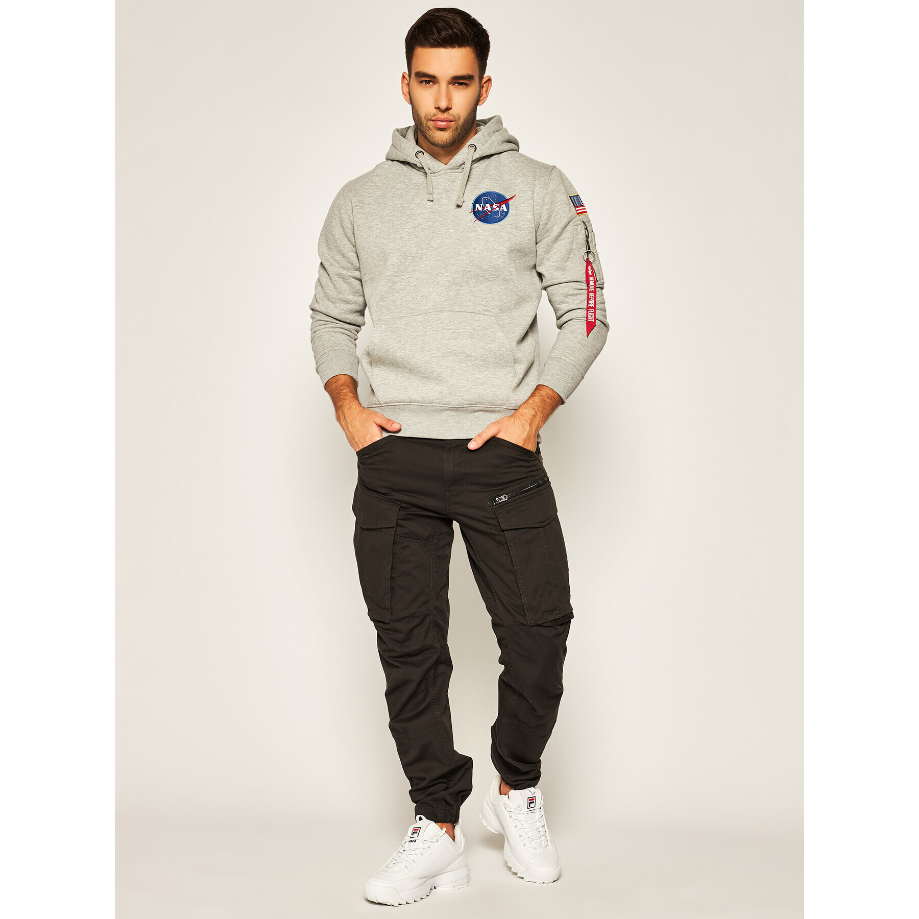 Alpha Industries Суитшърт Space Shuttle 178317 Сив Regular Fit - Pepit.bg