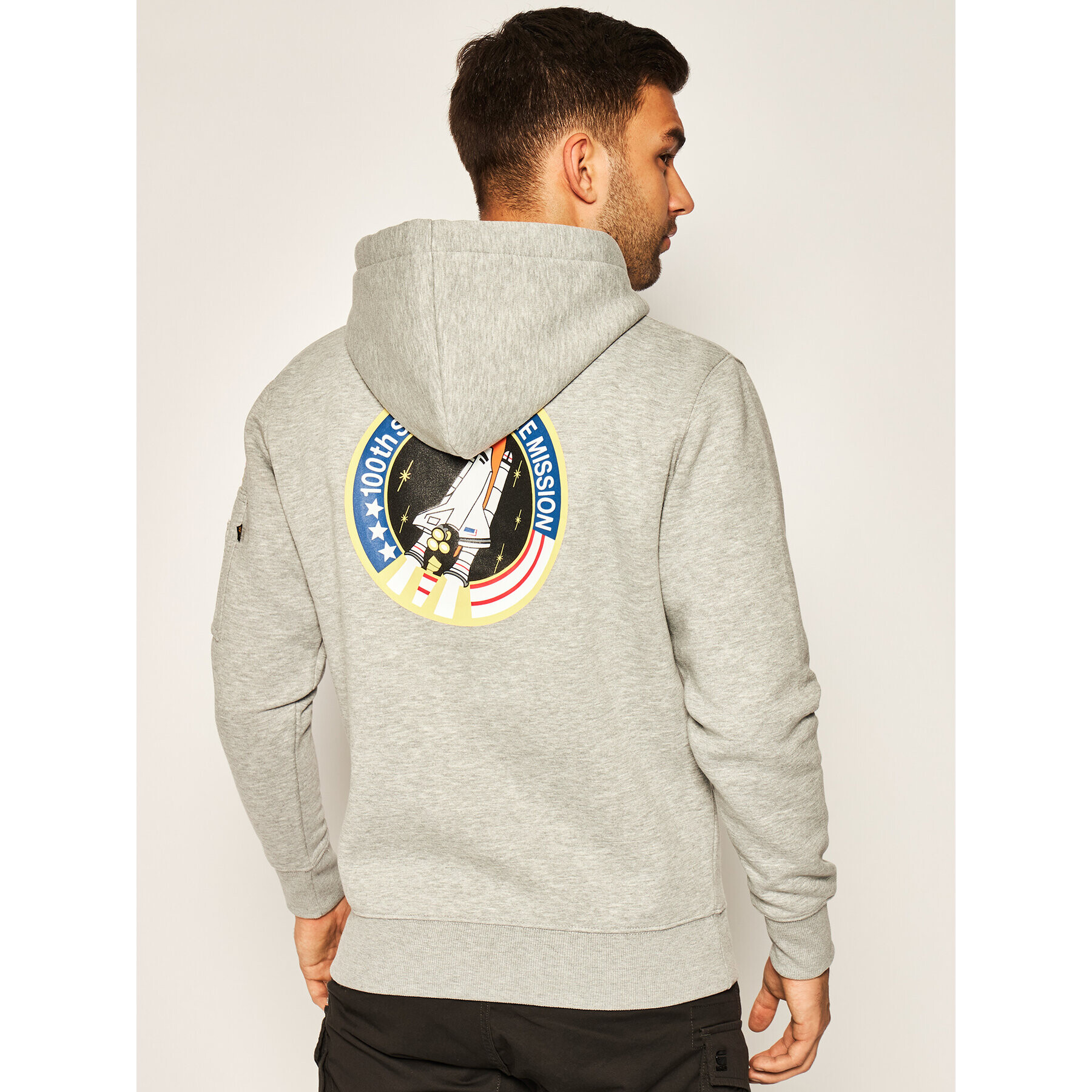 Alpha Industries Суитшърт Space Shuttle 178317 Сив Regular Fit - Pepit.bg