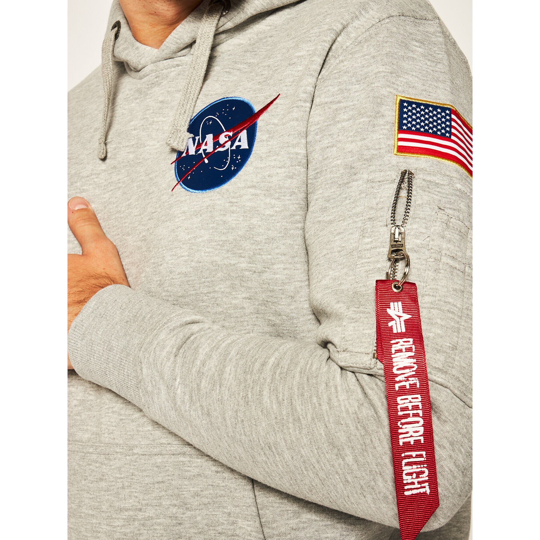 Alpha Industries Суитшърт Space Shuttle 178317 Сив Regular Fit - Pepit.bg