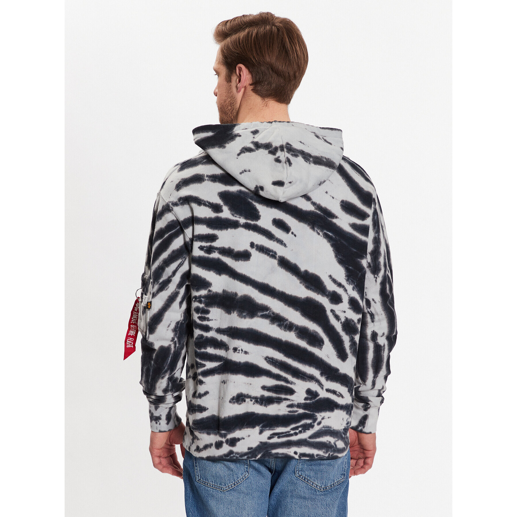 Alpha Industries Суитшърт Tie Dye 106335 Сив Regular Fit - Pepit.bg