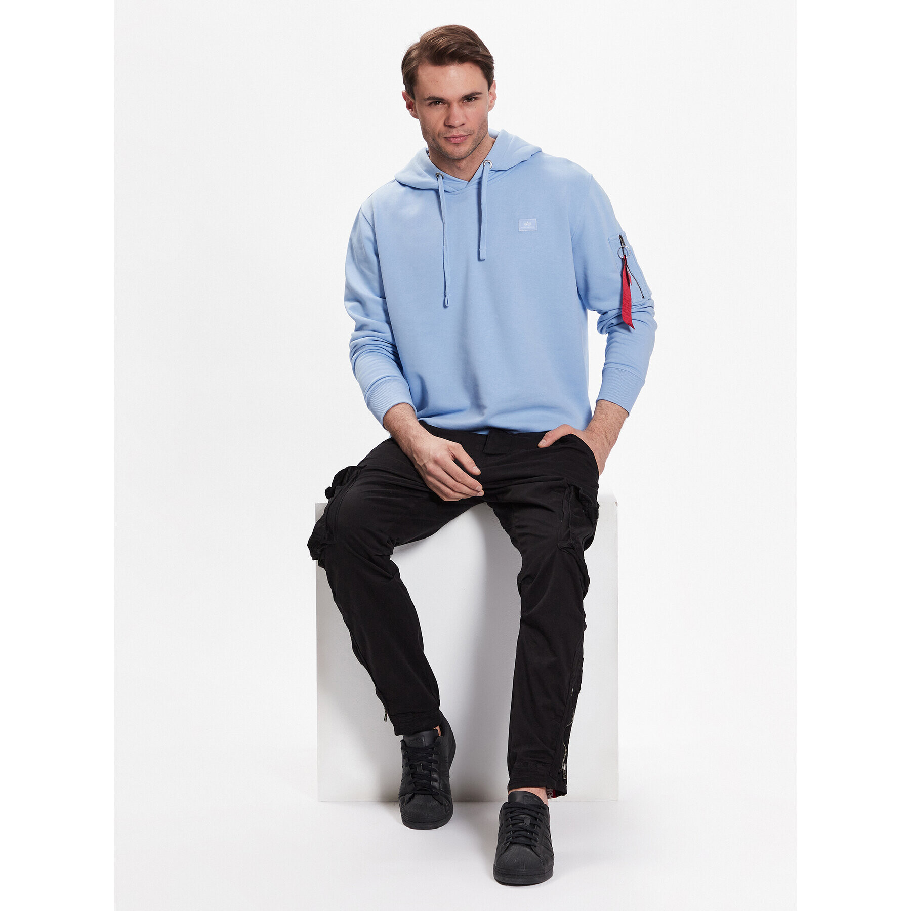 Alpha Industries Суитшърт X-Fit 158321 Син Regular Fit - Pepit.bg