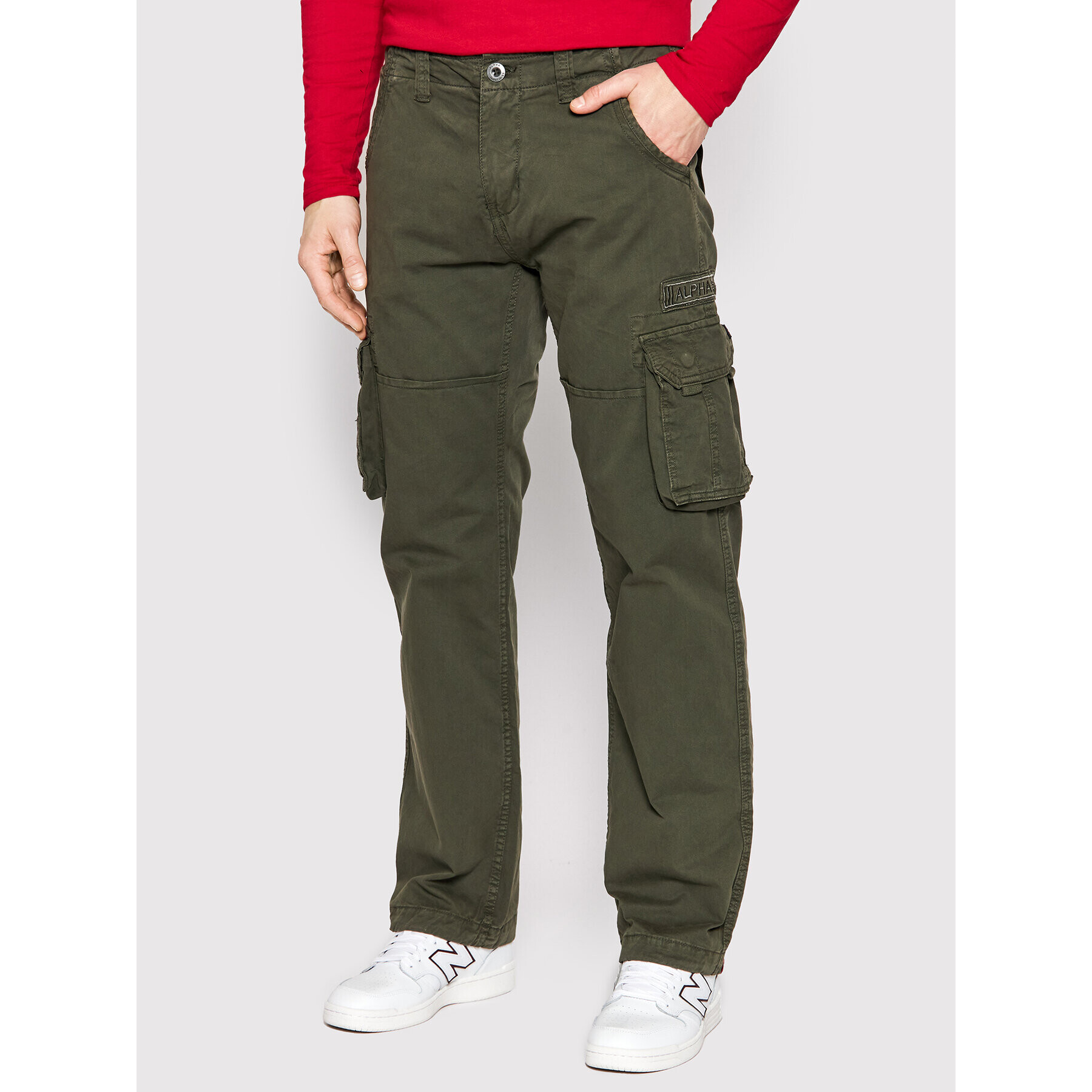 Alpha Industries Текстилни панталони Jet 101212 Сив Straight Fit - Pepit.bg