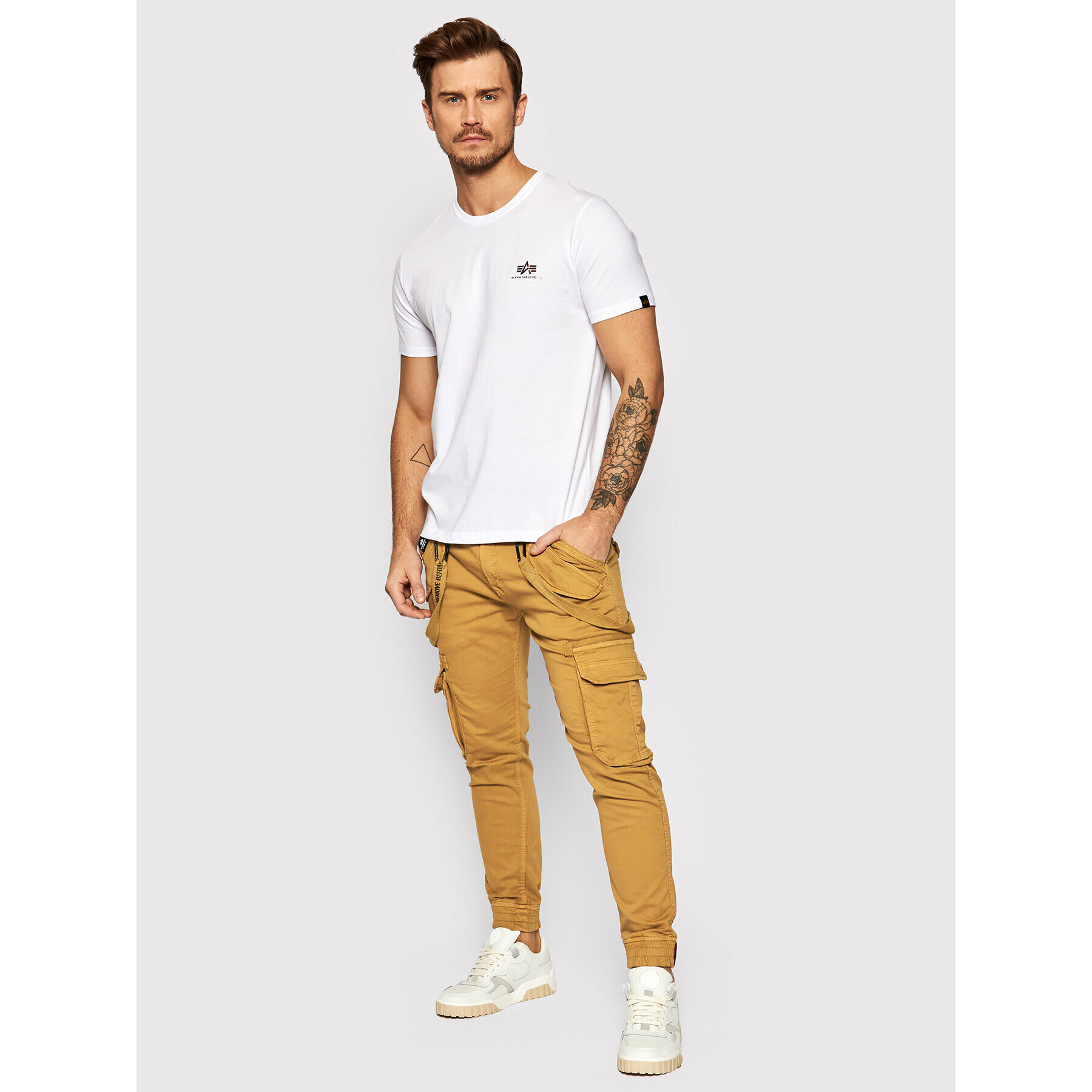 Alpha Industries Текстилни панталони Utility 128202 Кафяв Slim Fit - Pepit.bg