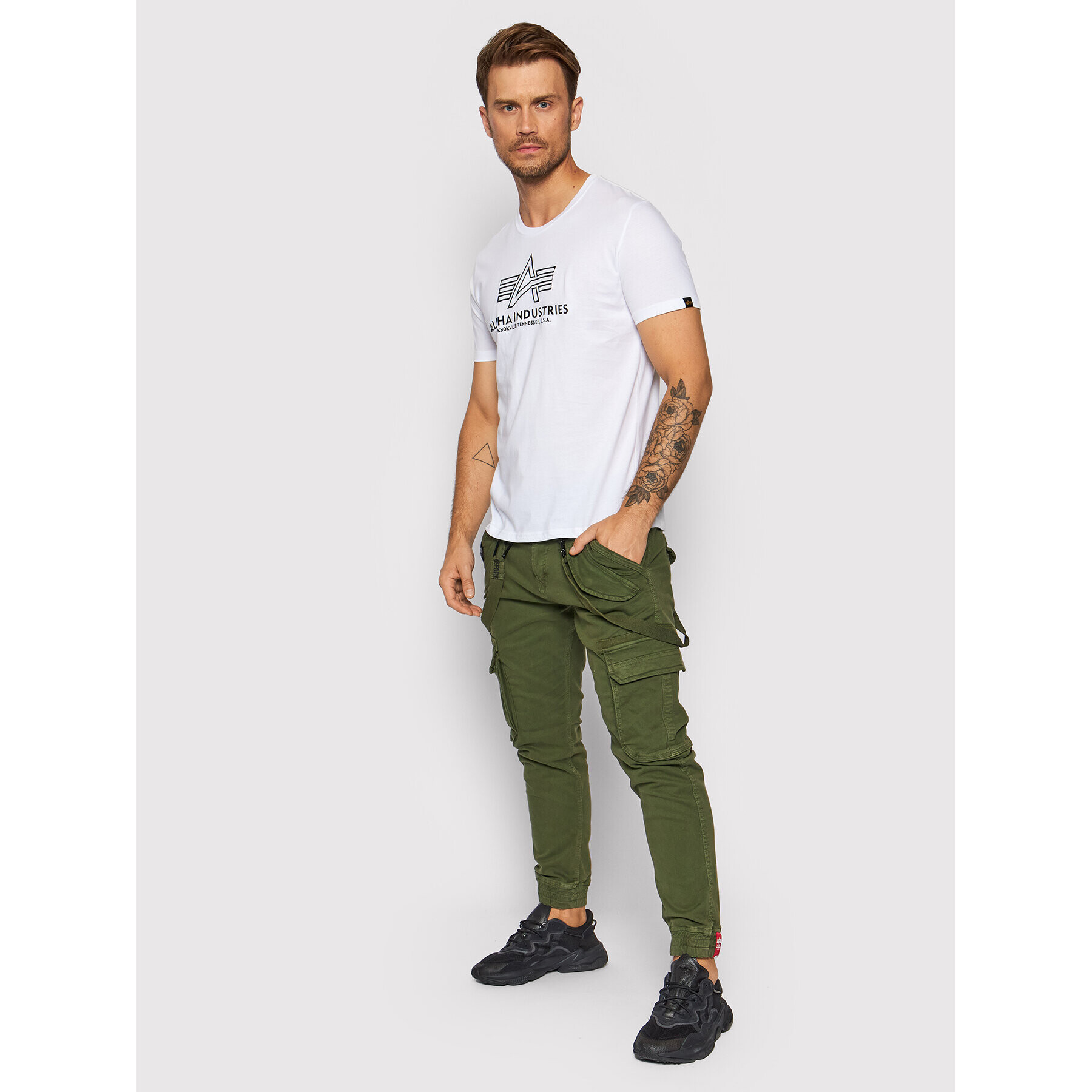 Alpha Industries Текстилни панталони Utility 128202 Зелен Slim Fit - Pepit.bg