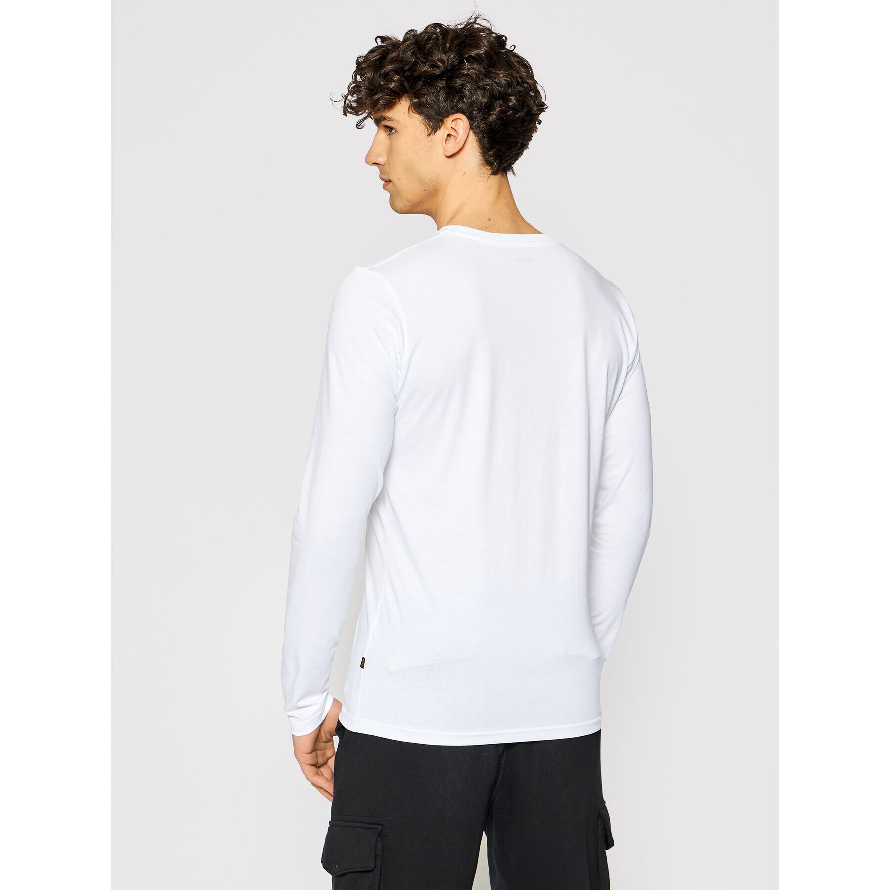 Alpha Industries Тениска с дълъг ръкав Basic T 100510 Бял Regular Fit - Pepit.bg