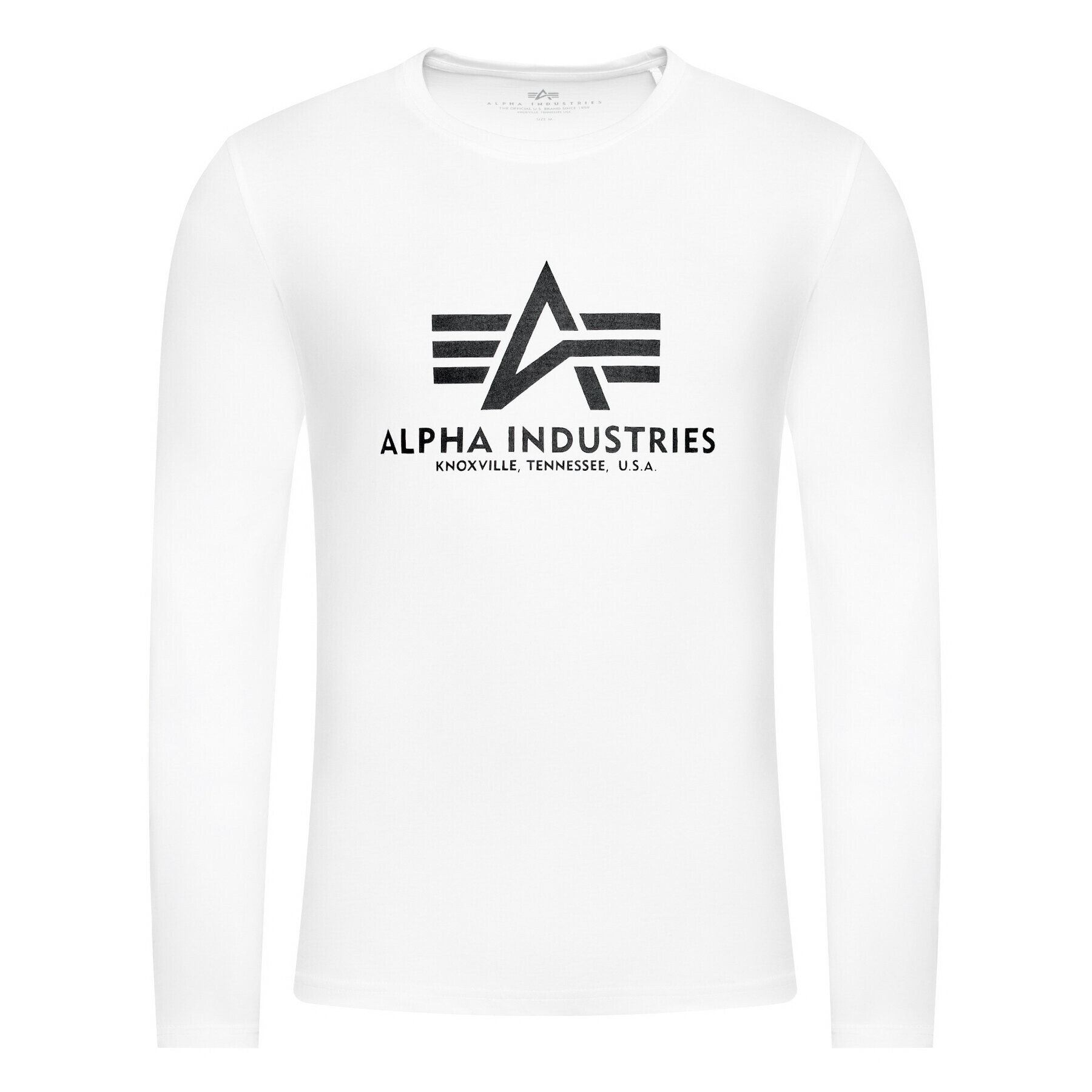 Alpha Industries Тениска с дълъг ръкав Basic T 100510 Бял Regular Fit - Pepit.bg