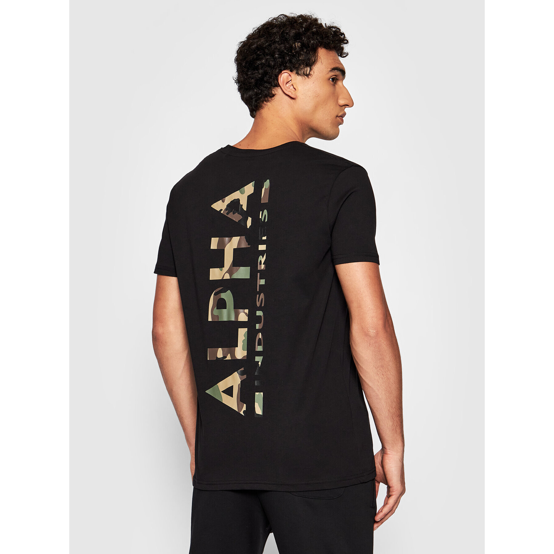 Alpha Industries Тишърт Backprint 128507CP Черен Regular Fit - Pepit.bg