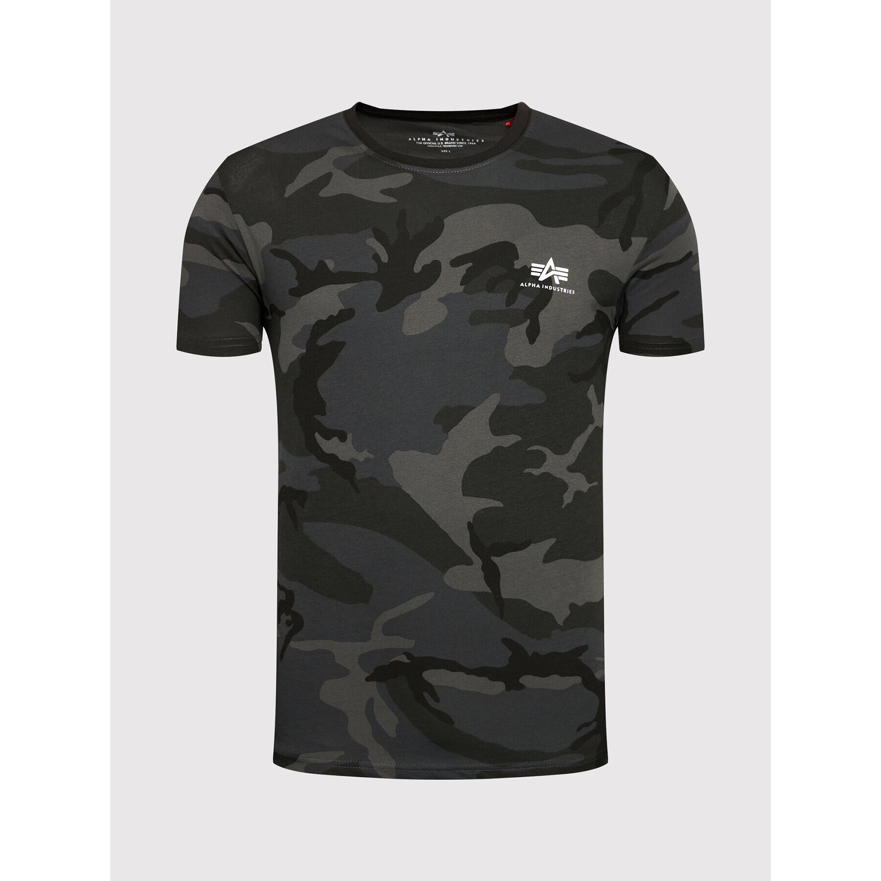 Alpha Industries Тишърт Backprint T Camo 128507C Черен Regular Fit - Pepit.bg