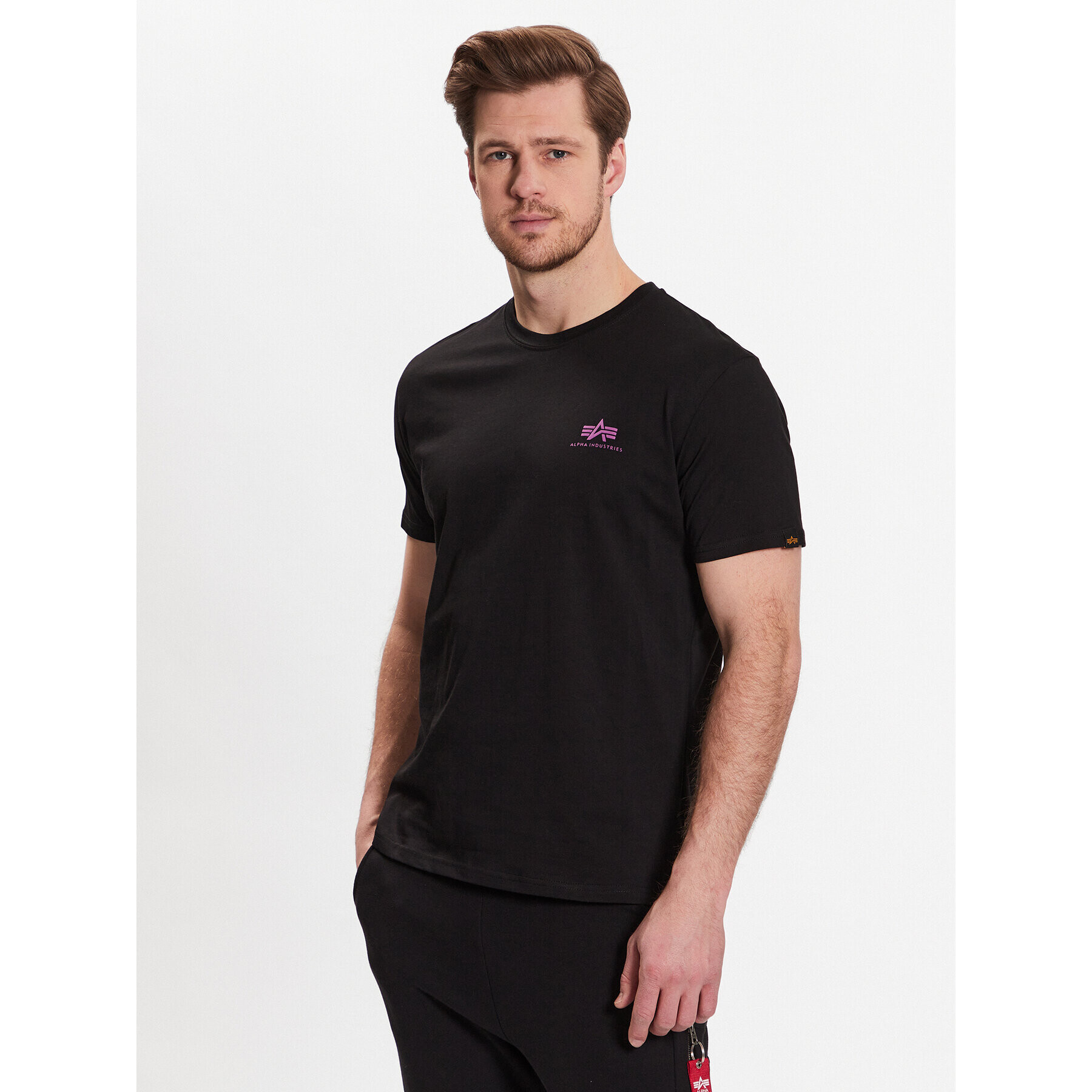 Alpha Industries Тишърт Backprint T 128507 Черен Regular Fit - Pepit.bg