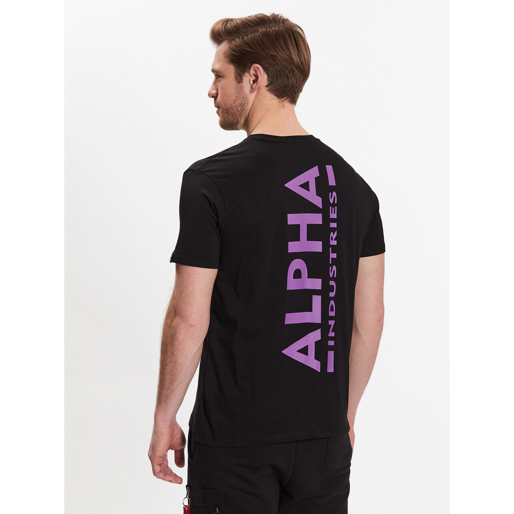 Alpha Industries Тишърт Backprint T 128507 Черен Regular Fit - Pepit.bg