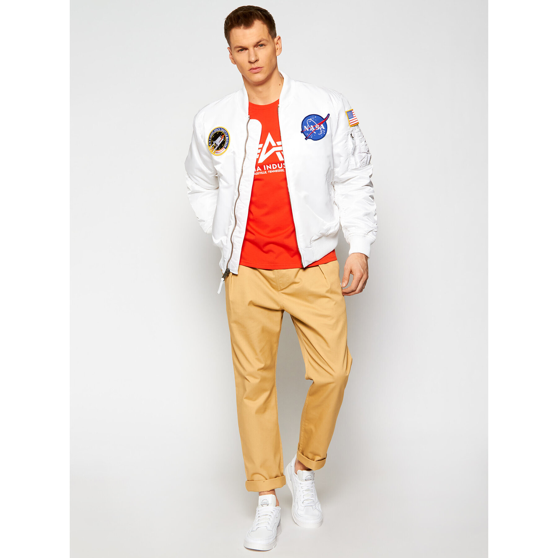 Alpha Industries Тишърт Basic 100501 Червен Regular Fit - Pepit.bg