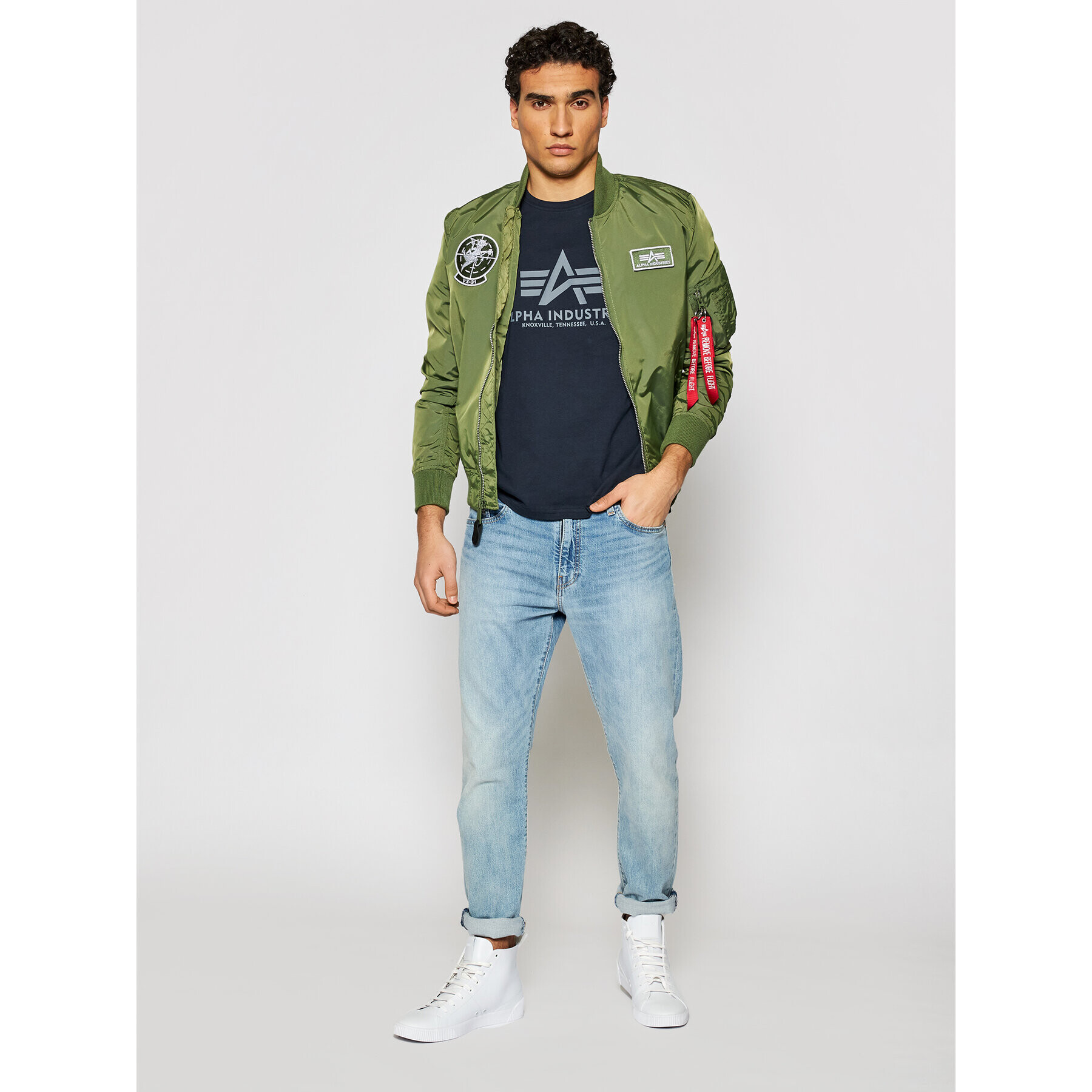 Alpha Industries Тишърт Basic 100501 Тъмносин Regular Fit - Pepit.bg
