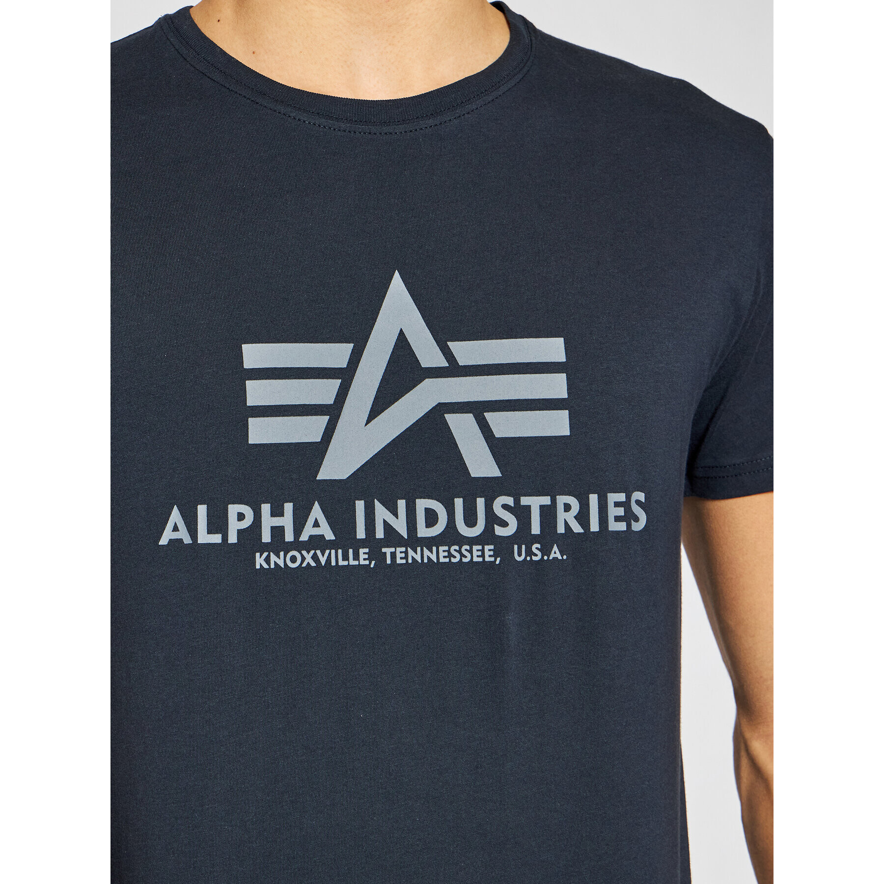 Alpha Industries Тишърт Basic 100501 Тъмносин Regular Fit - Pepit.bg