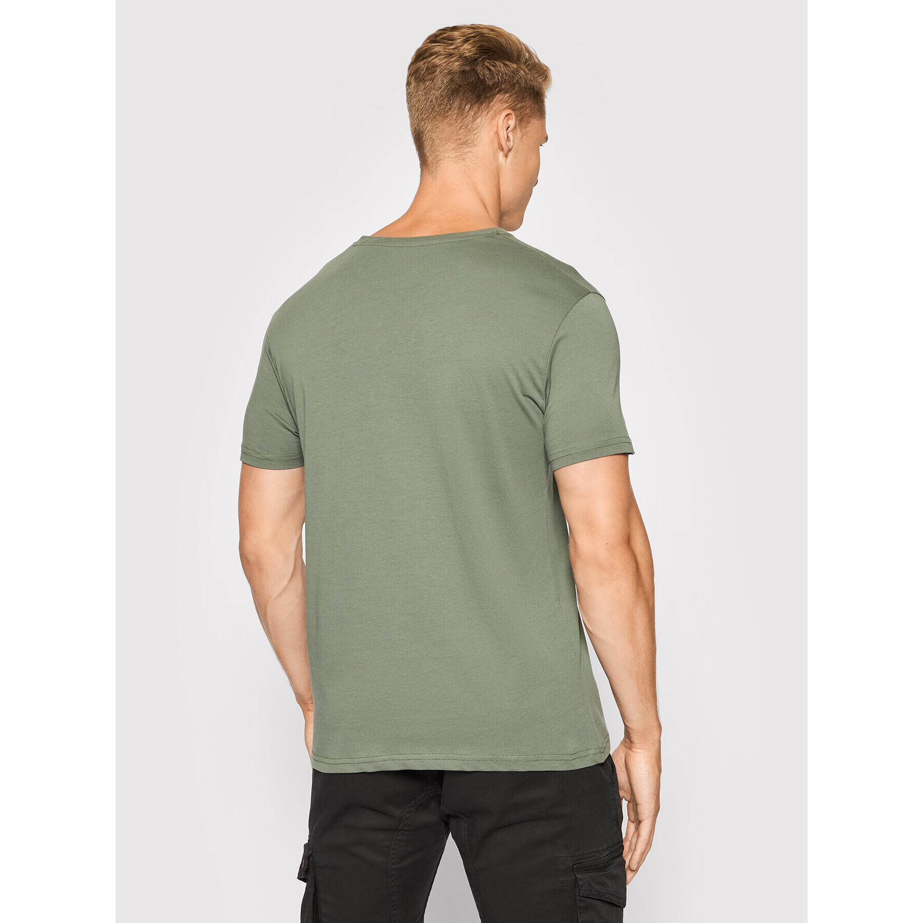 Alpha Industries Тишърт Basic 100501 Зелен Regular Fit - Pepit.bg