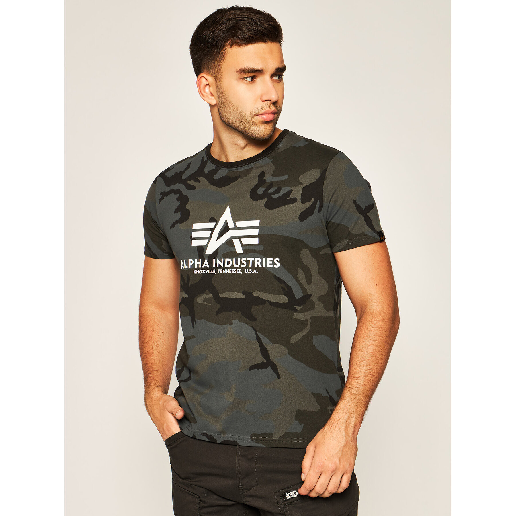 Alpha Industries Тишърт Basic 100501C Сив Regular Fit - Pepit.bg