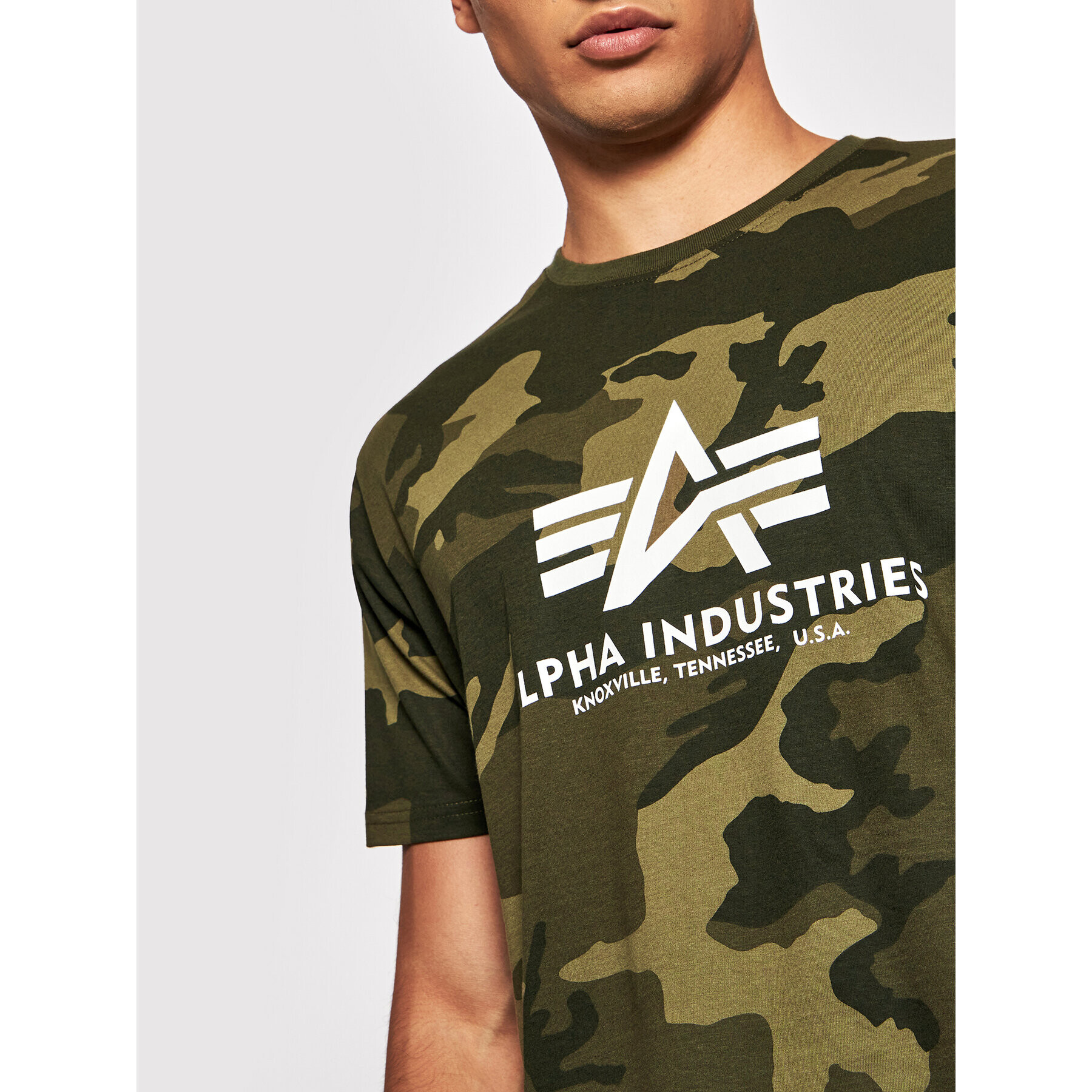 Alpha Industries Тишърт Basic 100501C Зелен Regular Fit - Pepit.bg