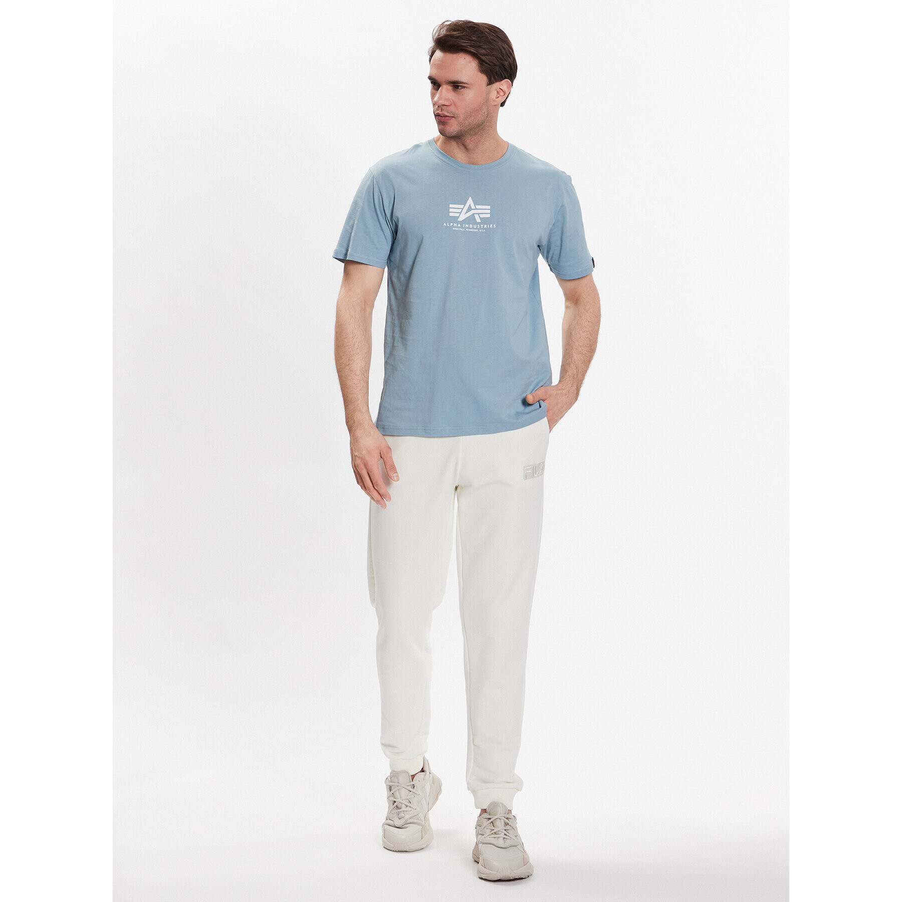 Alpha Industries Тишърт Basic 118533 Син Regular Fit - Pepit.bg