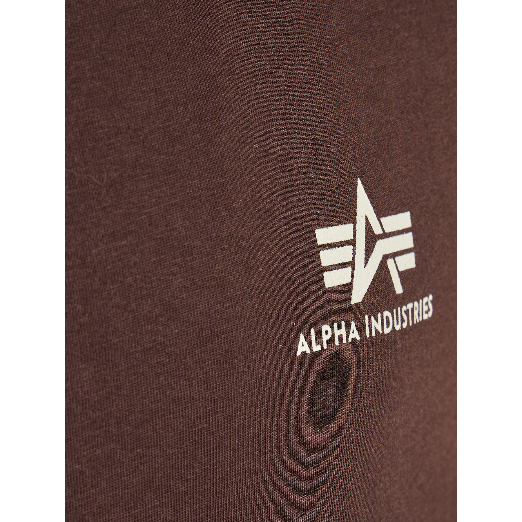 Alpha Industries Тишърт Basic Small Logo 188505 Кафяв Regular Fit - Pepit.bg